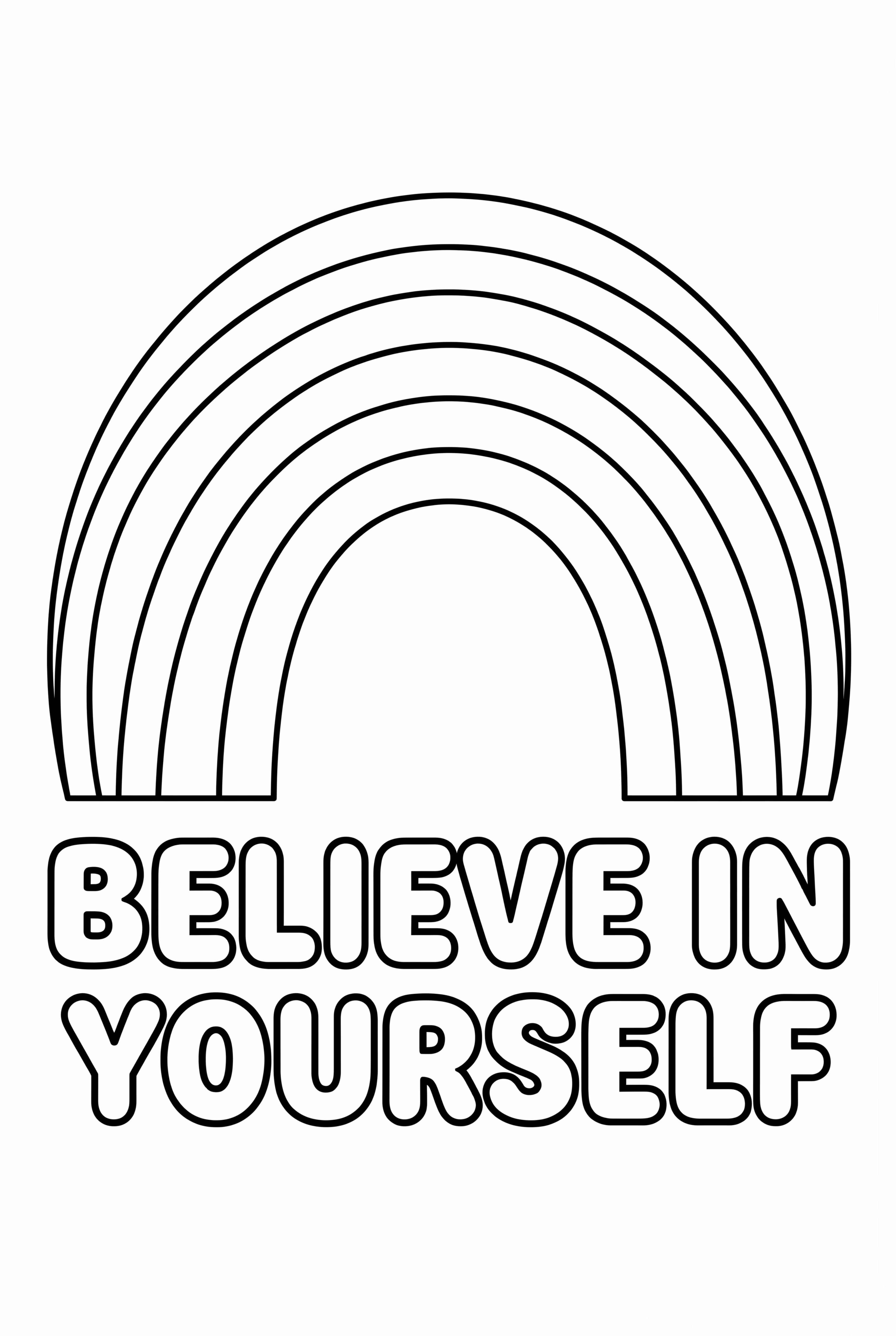 Kid's Inspirational Quote With A Rainbow