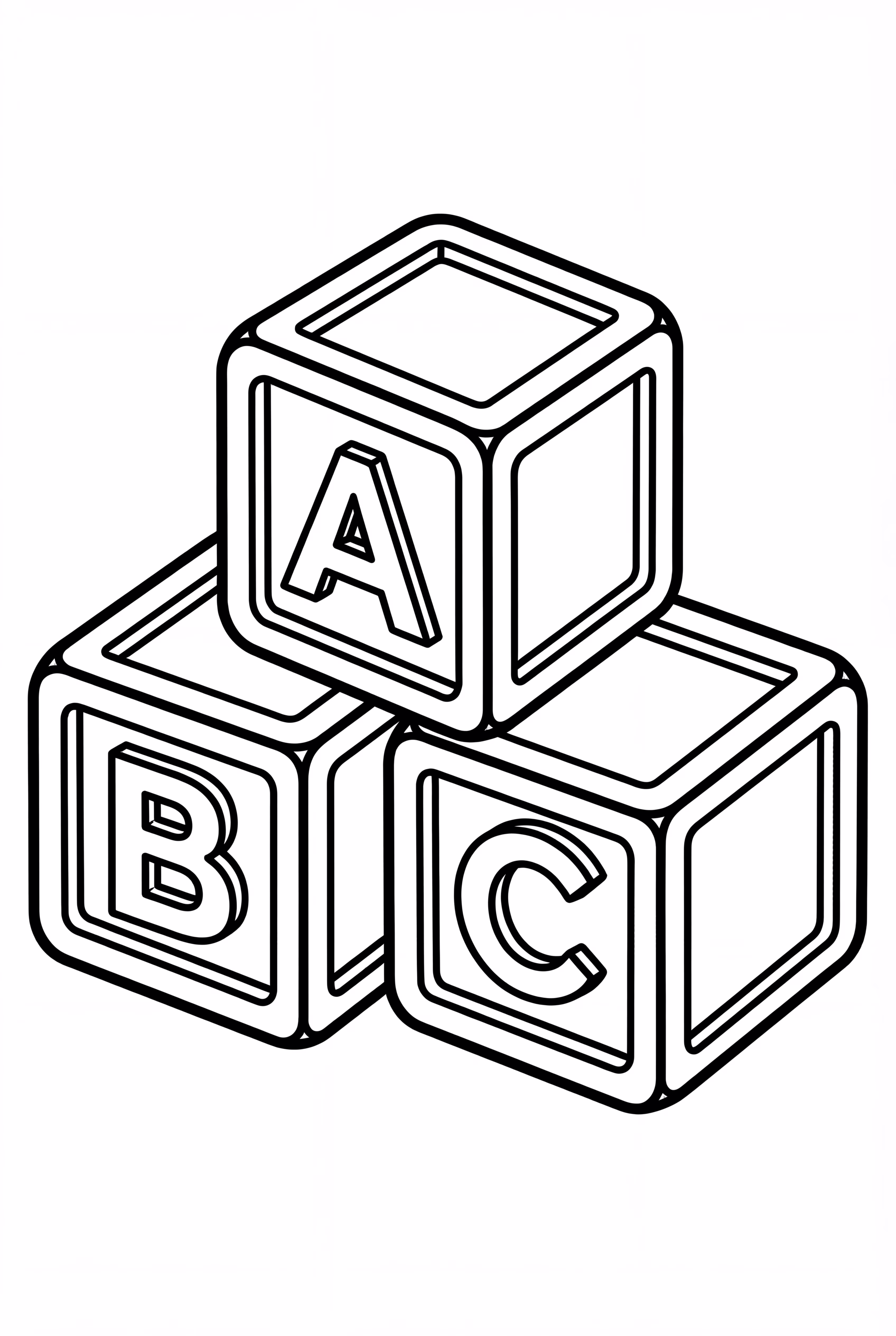 Kindergarten Alphabet Blocks Stacked Together