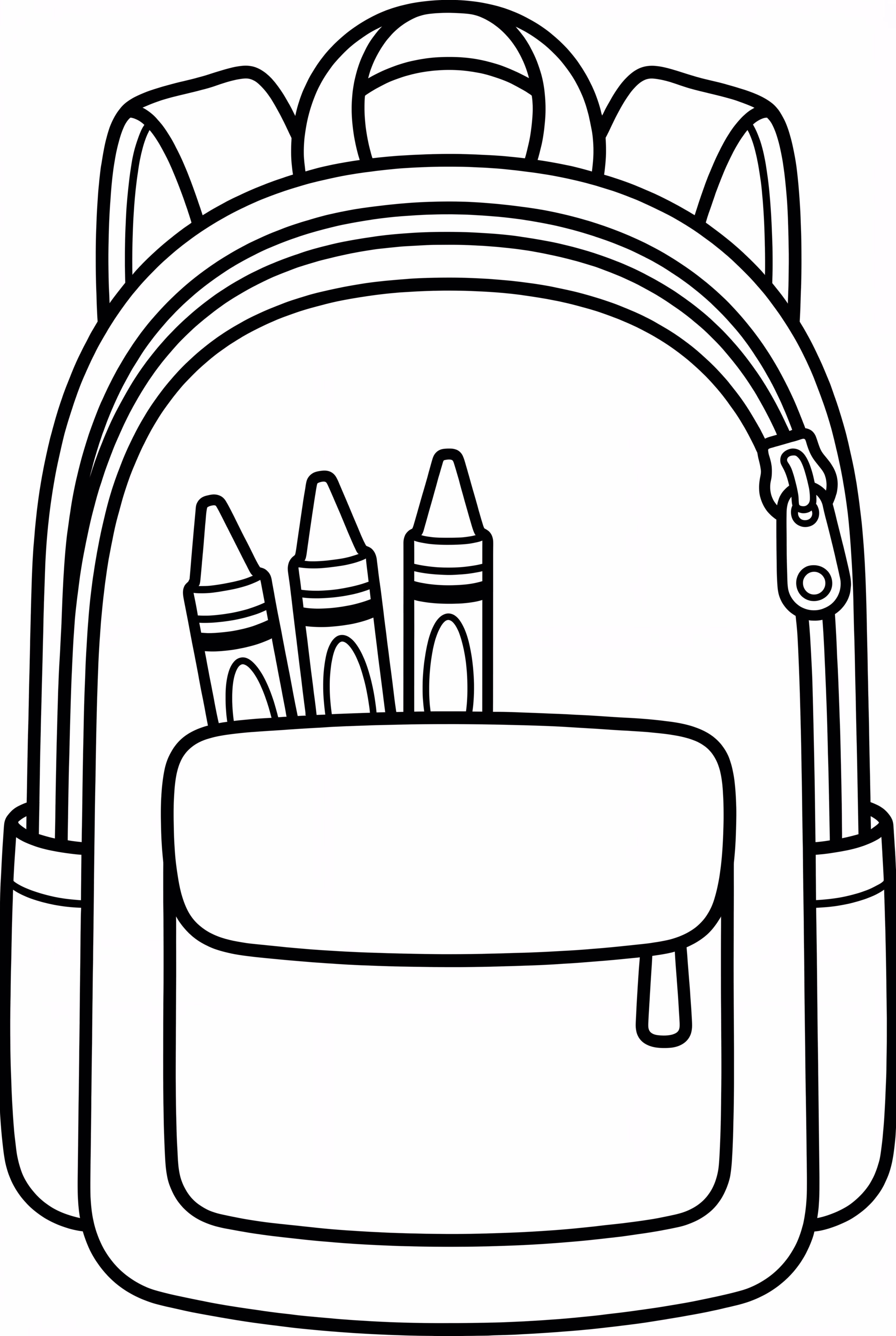 Sac à dos de jardin d'enfants avec des crayons