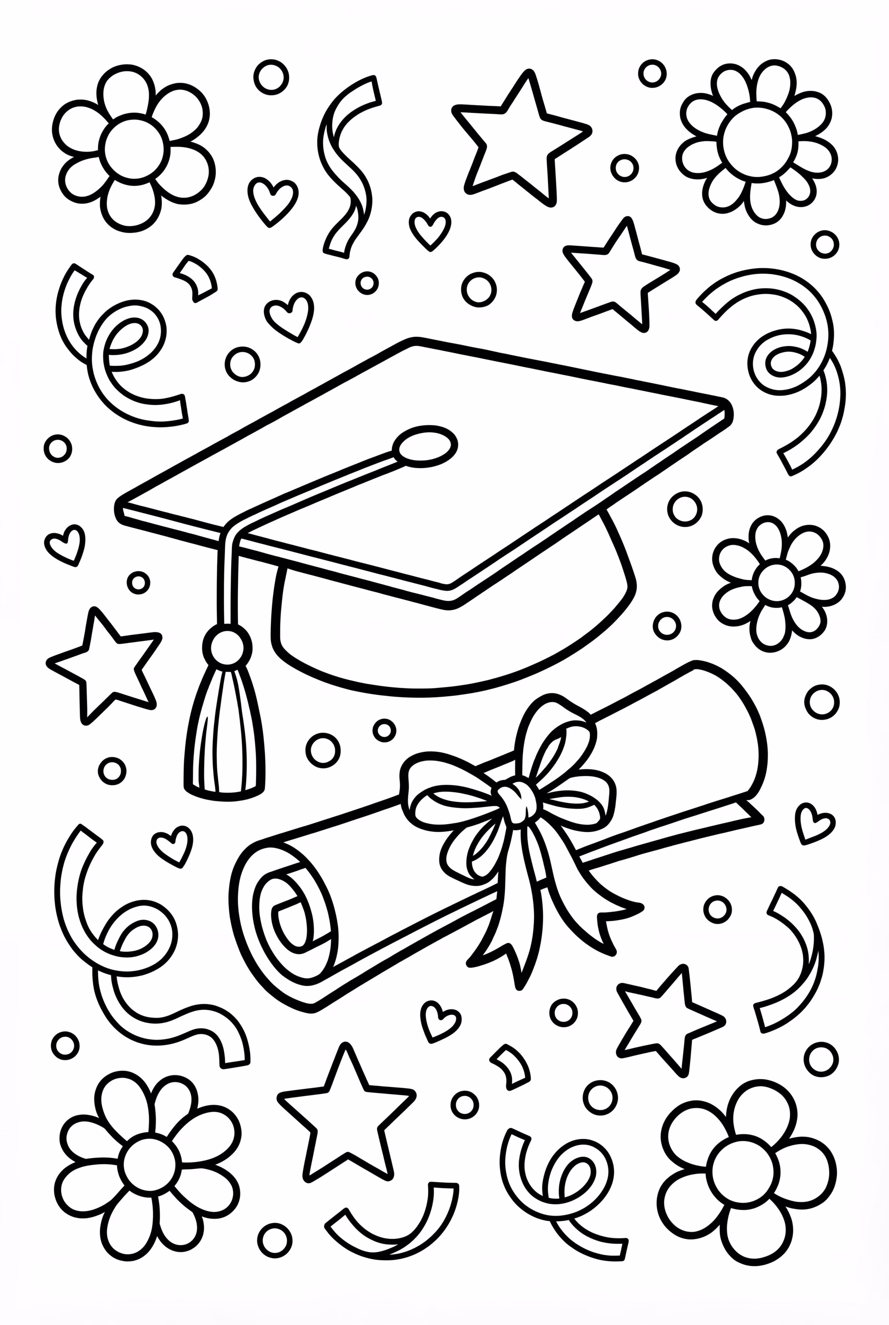 Kindergarten Graduation Cap And Diploma