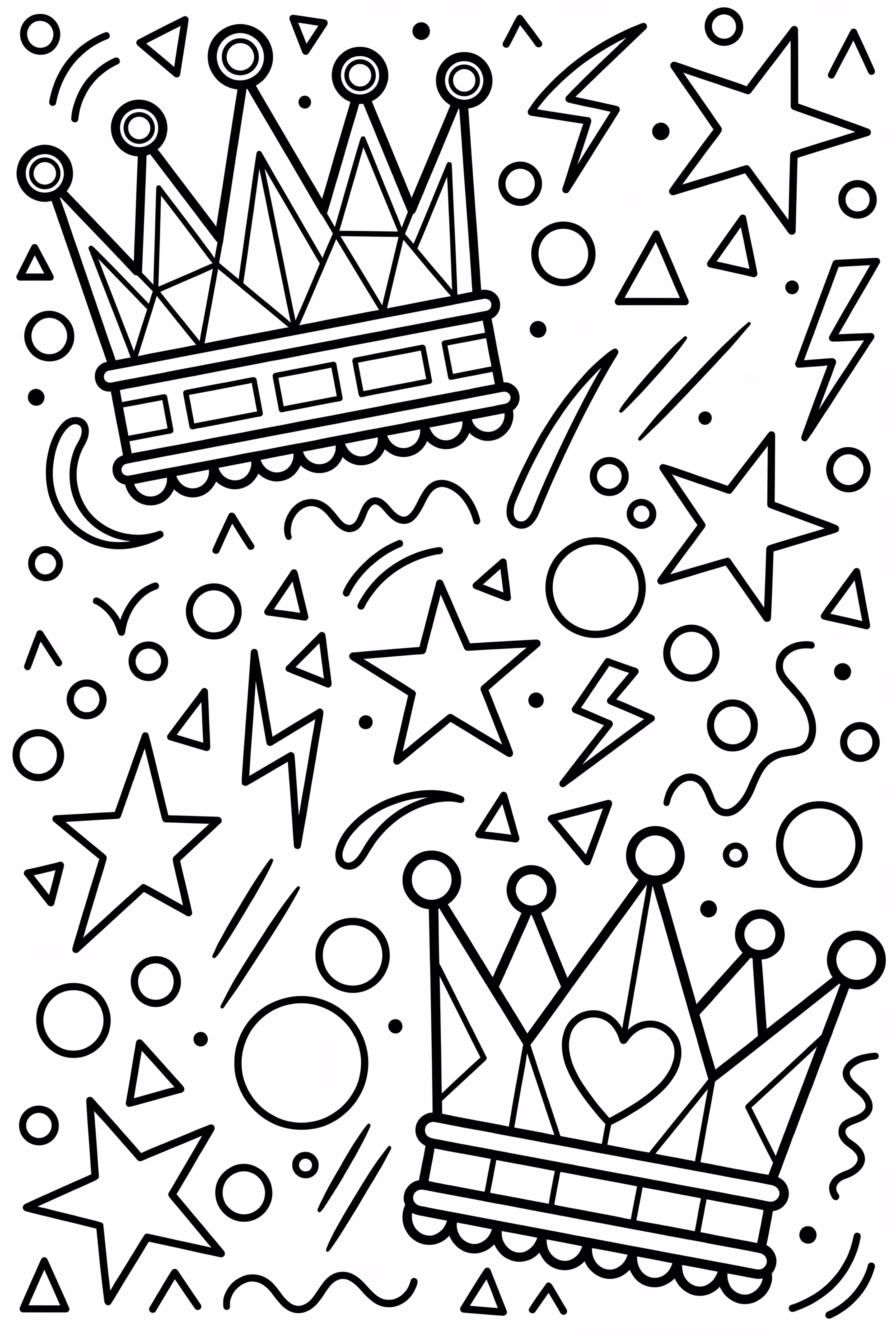 King And Queen Graffiti Crowns