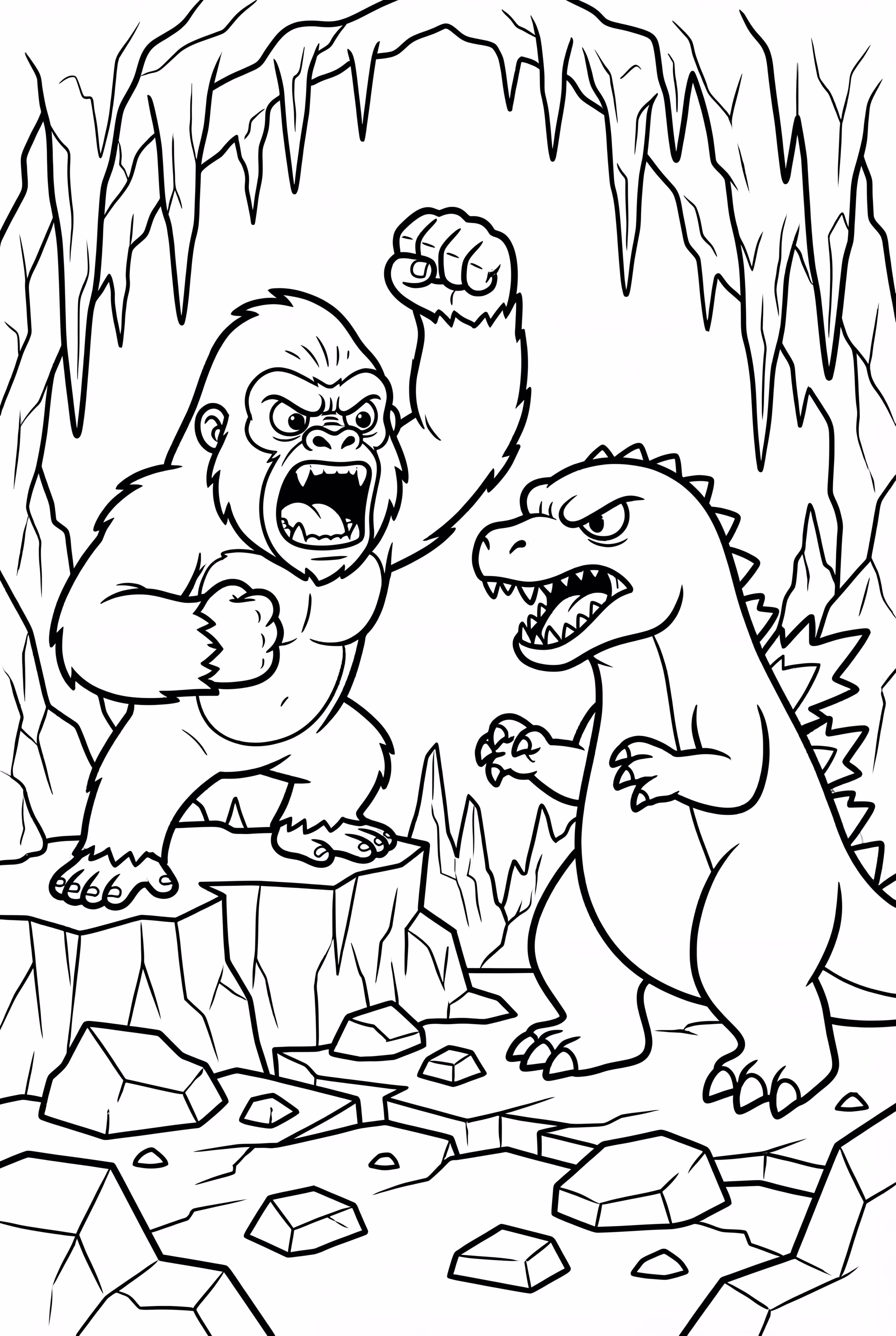 King Kong and Godzilla Ice Cave Fight