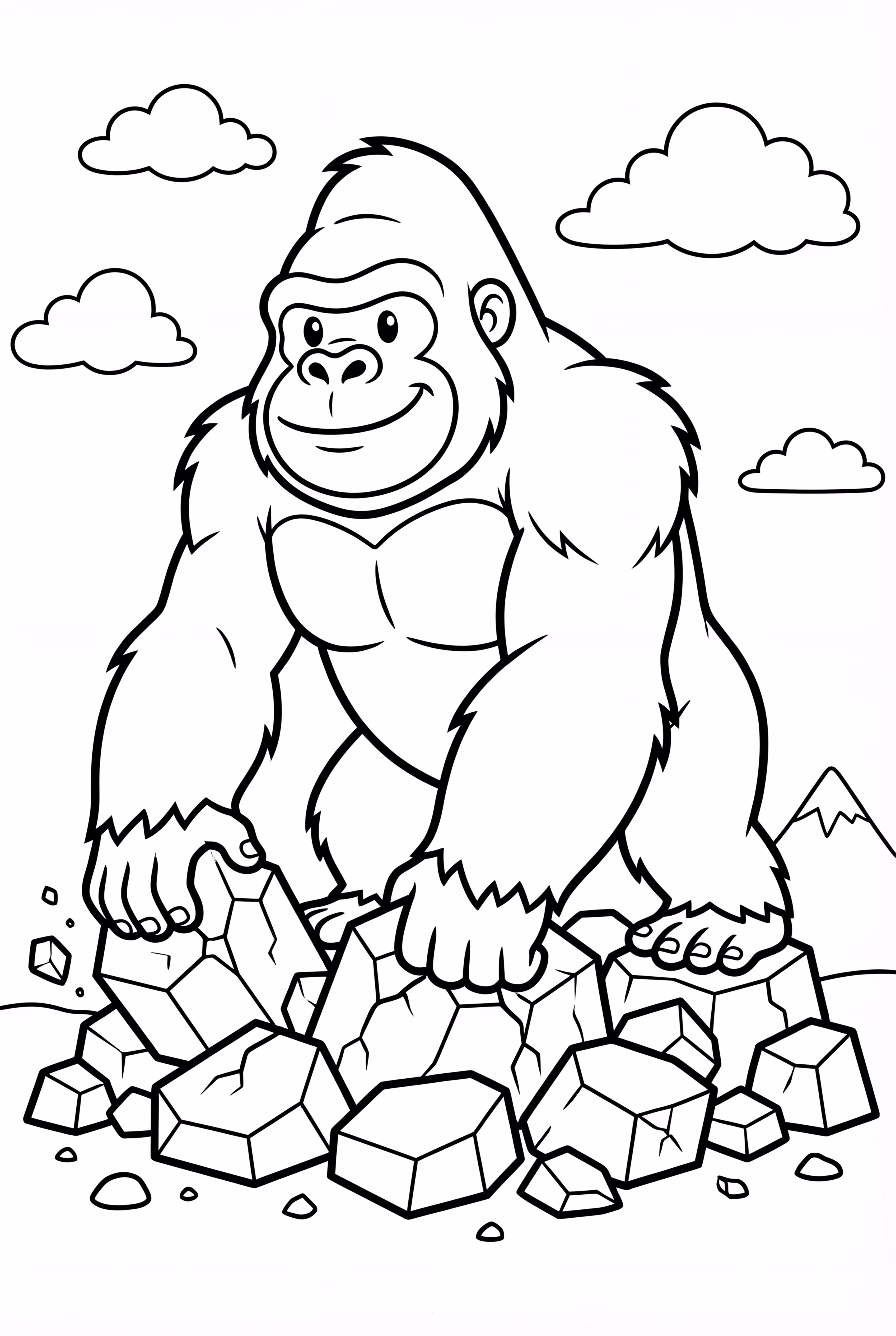 King Kong Balancing on Crumbling Rocks