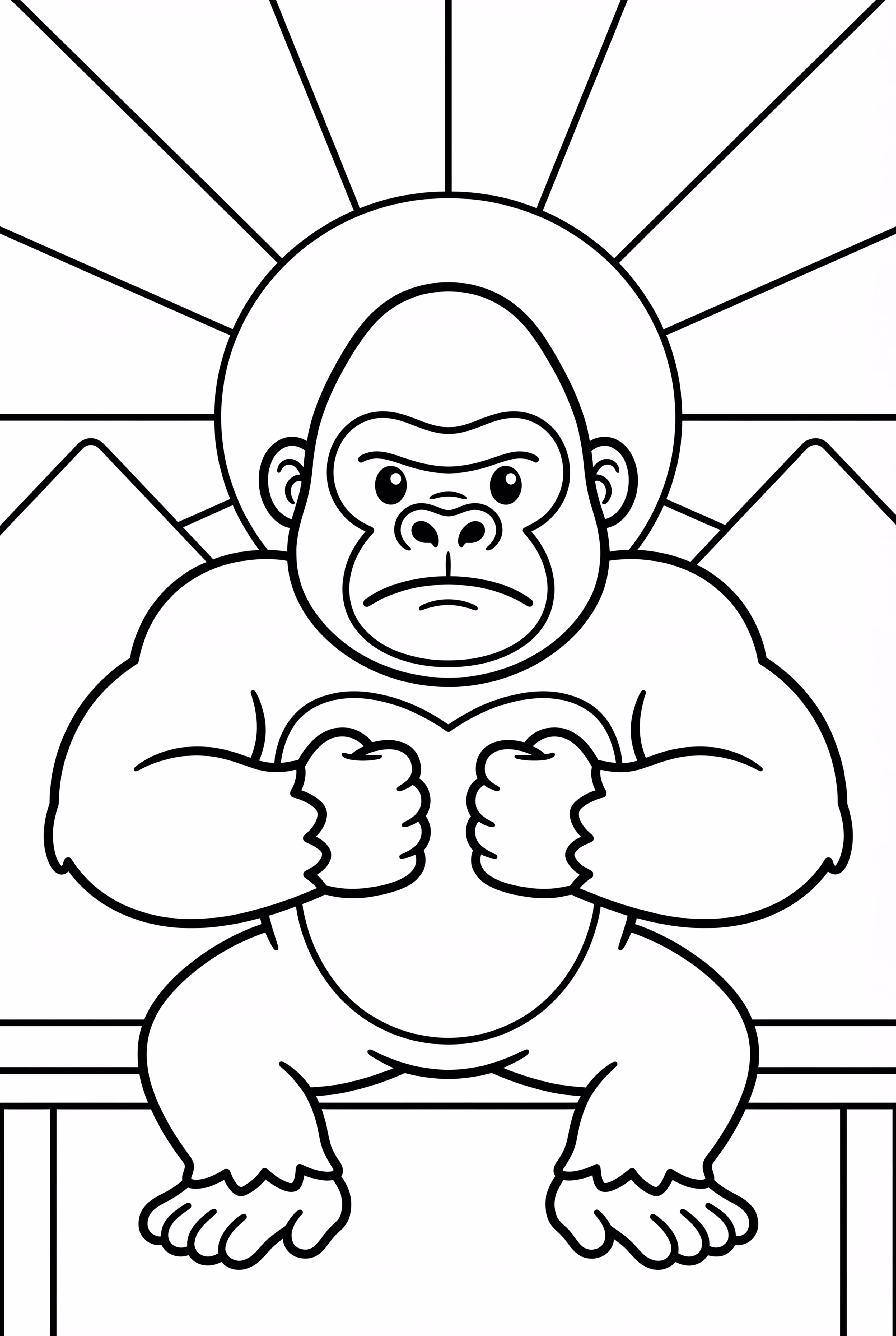 King Kong Chest-Pounding at Sunrise