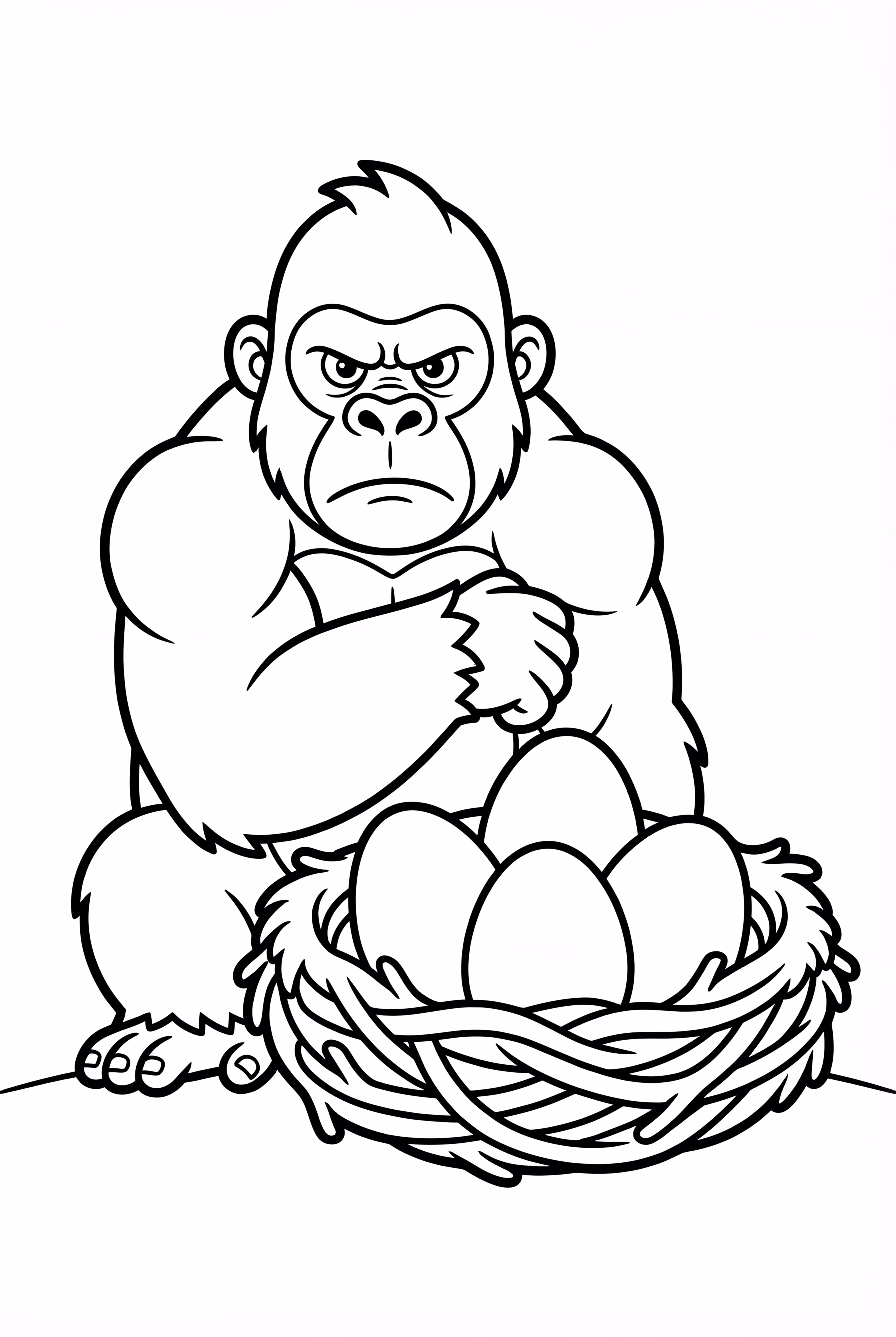King Kong Guarding a Nest of Eggs