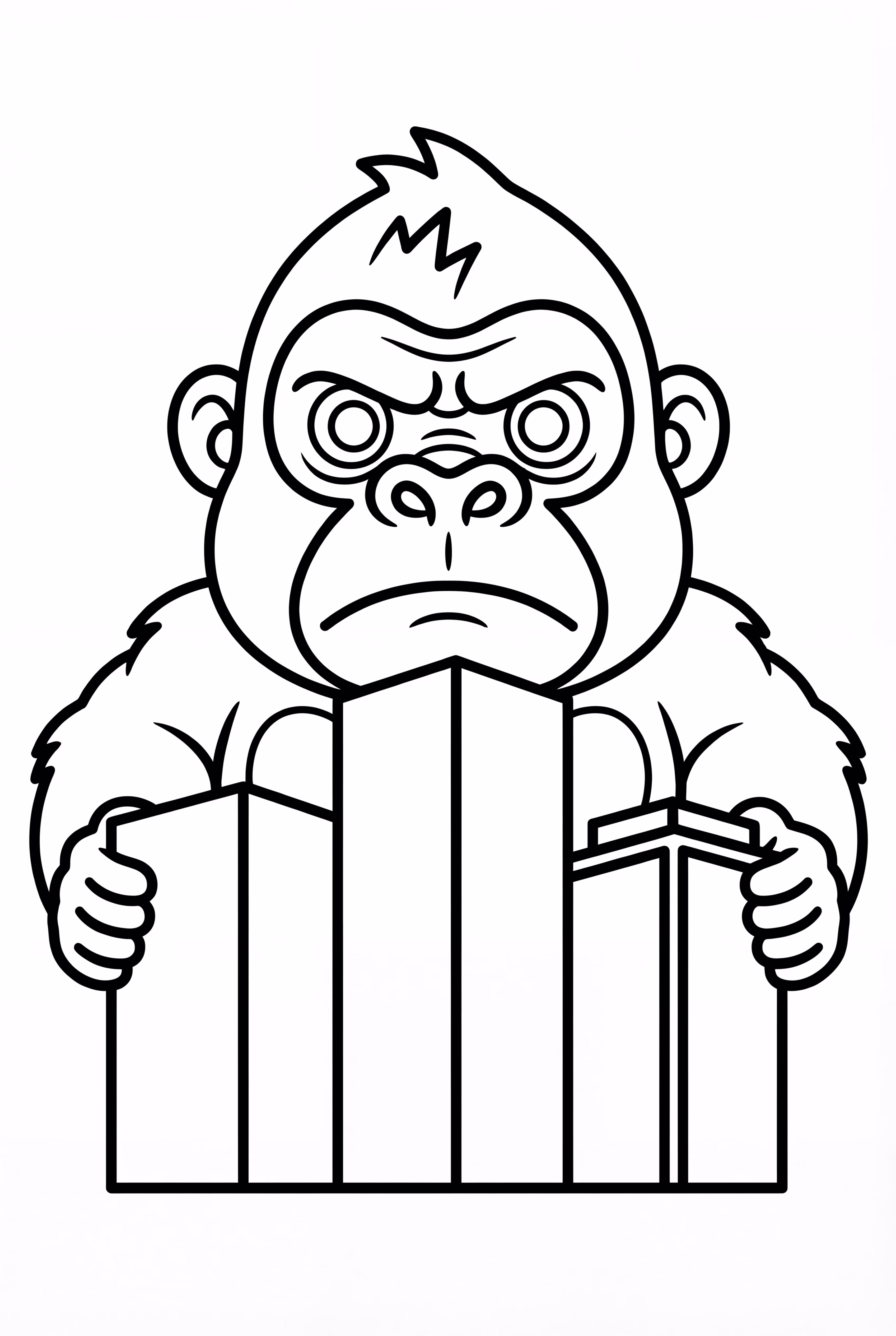 King Kong Peeking Through Skyscrapers