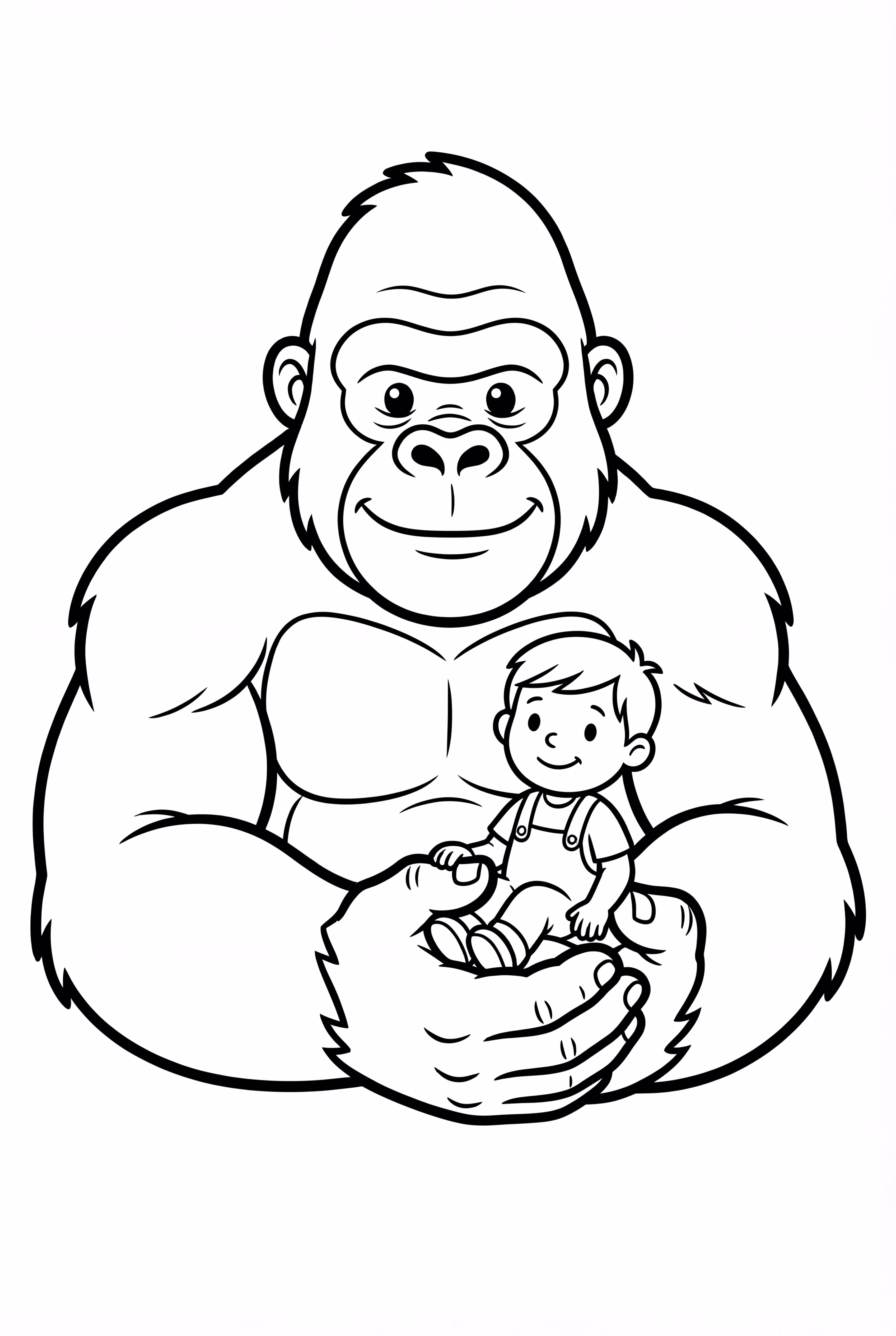 King Kong Protecting a Small Child
