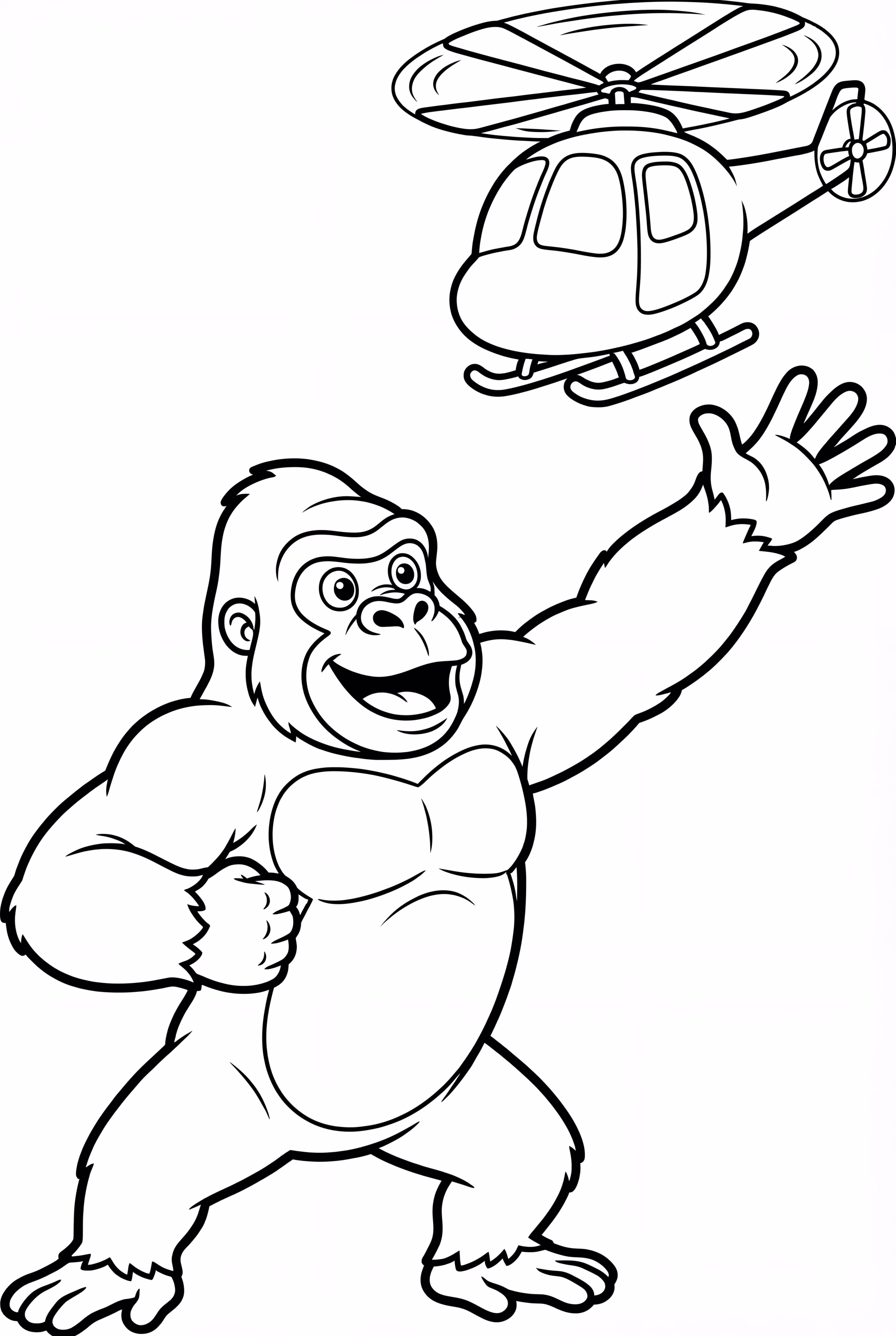 King Kong Reaching for a Helicopter