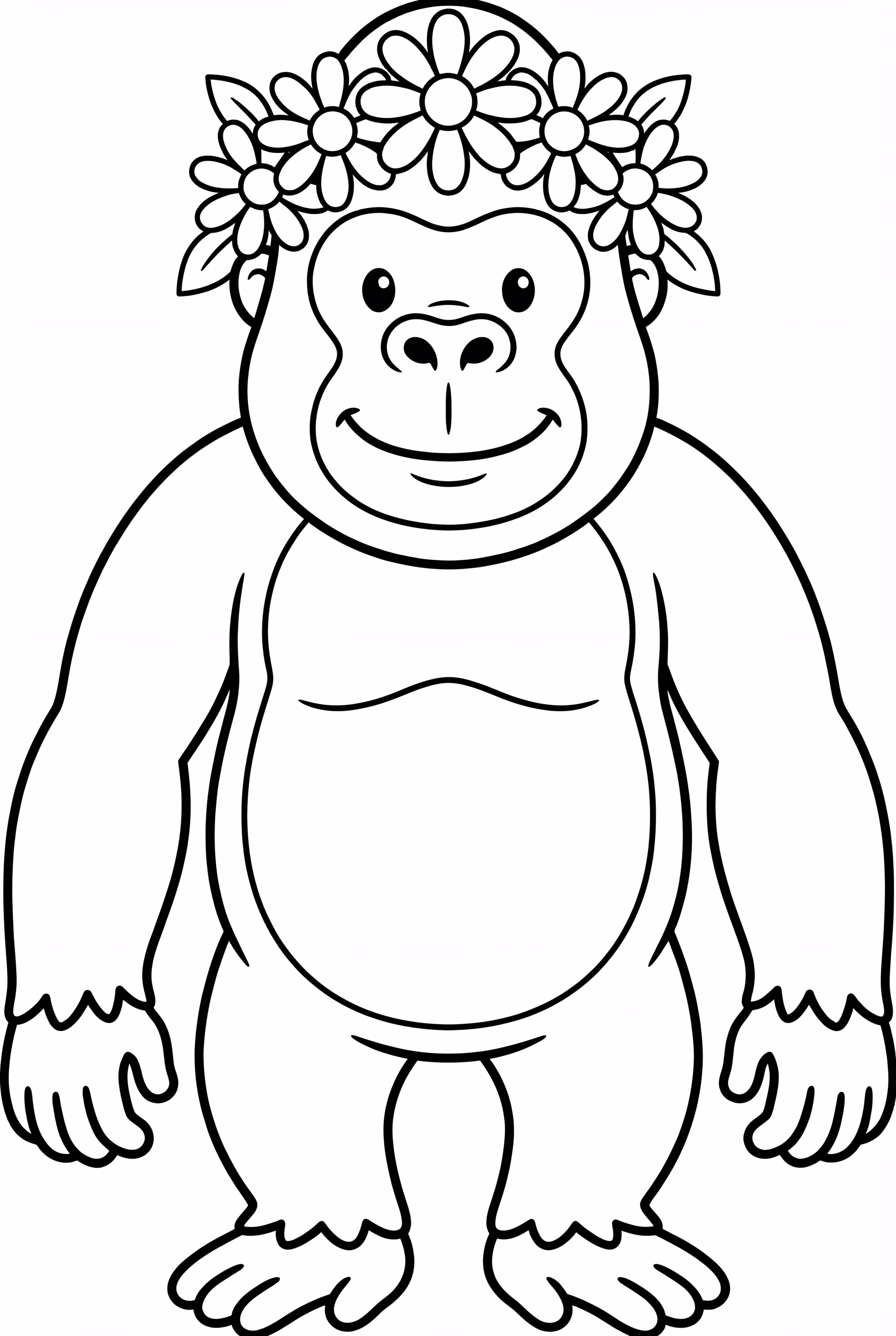 King Kong Wearing Flower Crown