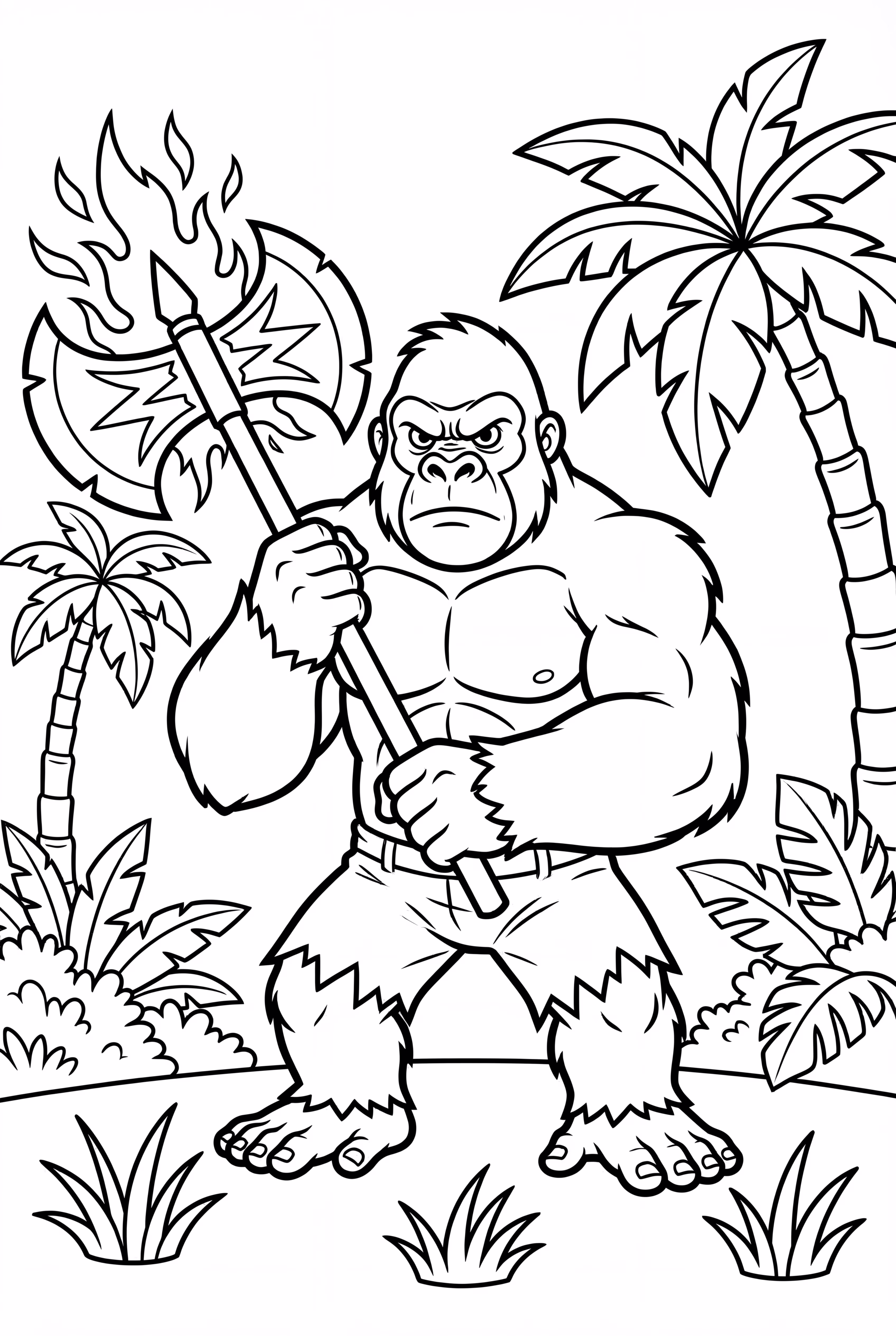 King Kong with Glowing Axe