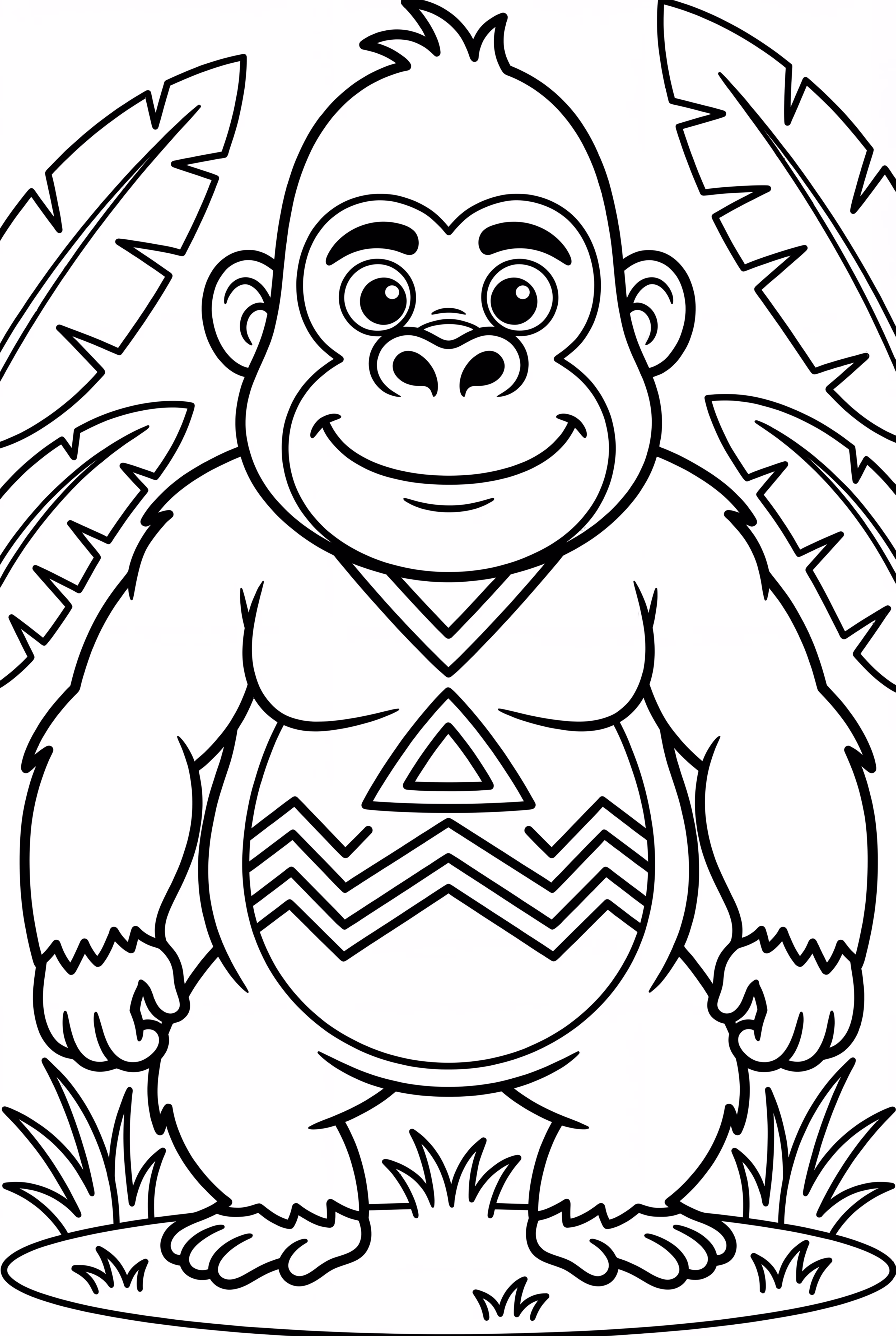 King Kong with Tribal Markings on Chest