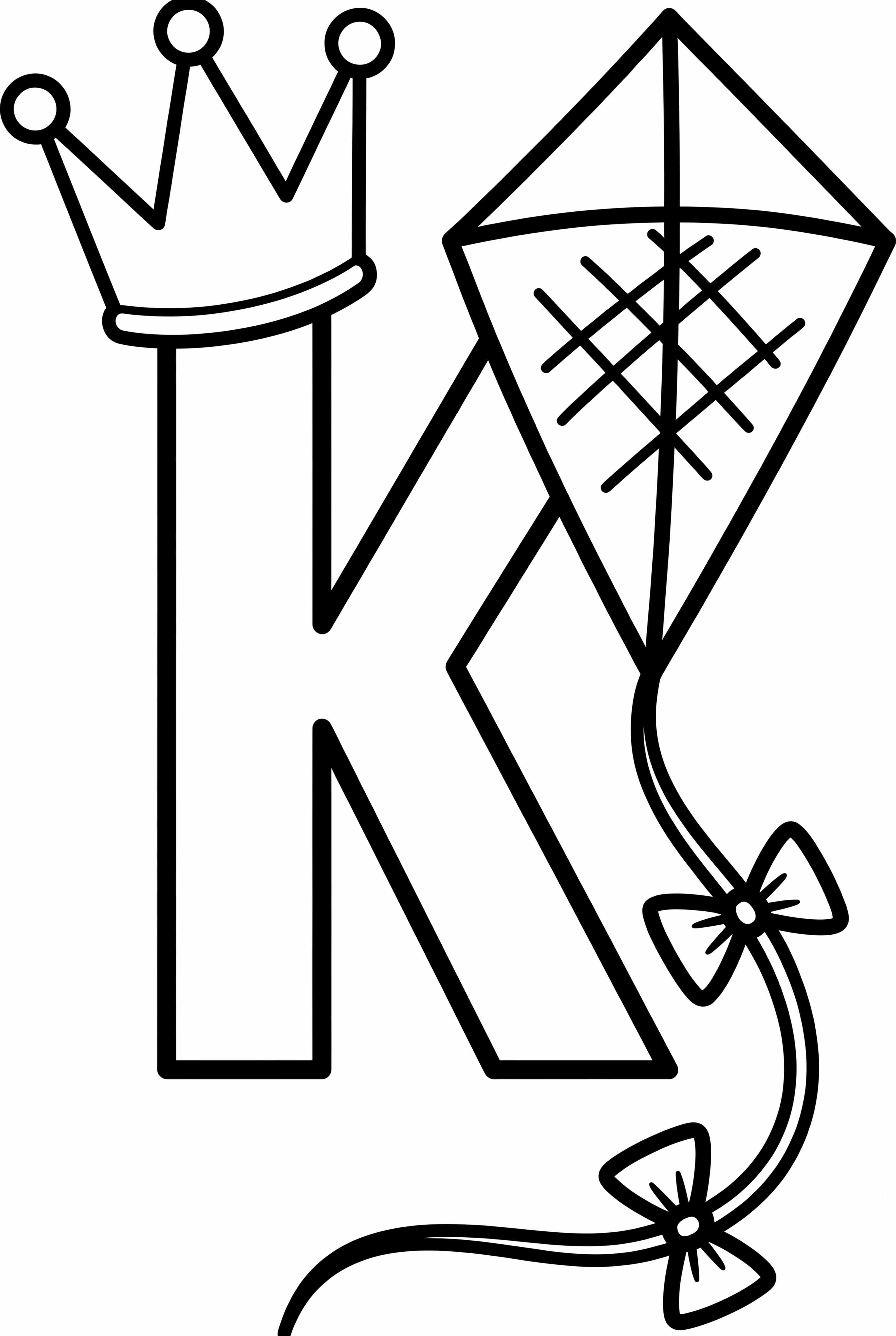 Kingly Alphabet Letter K And A Kite