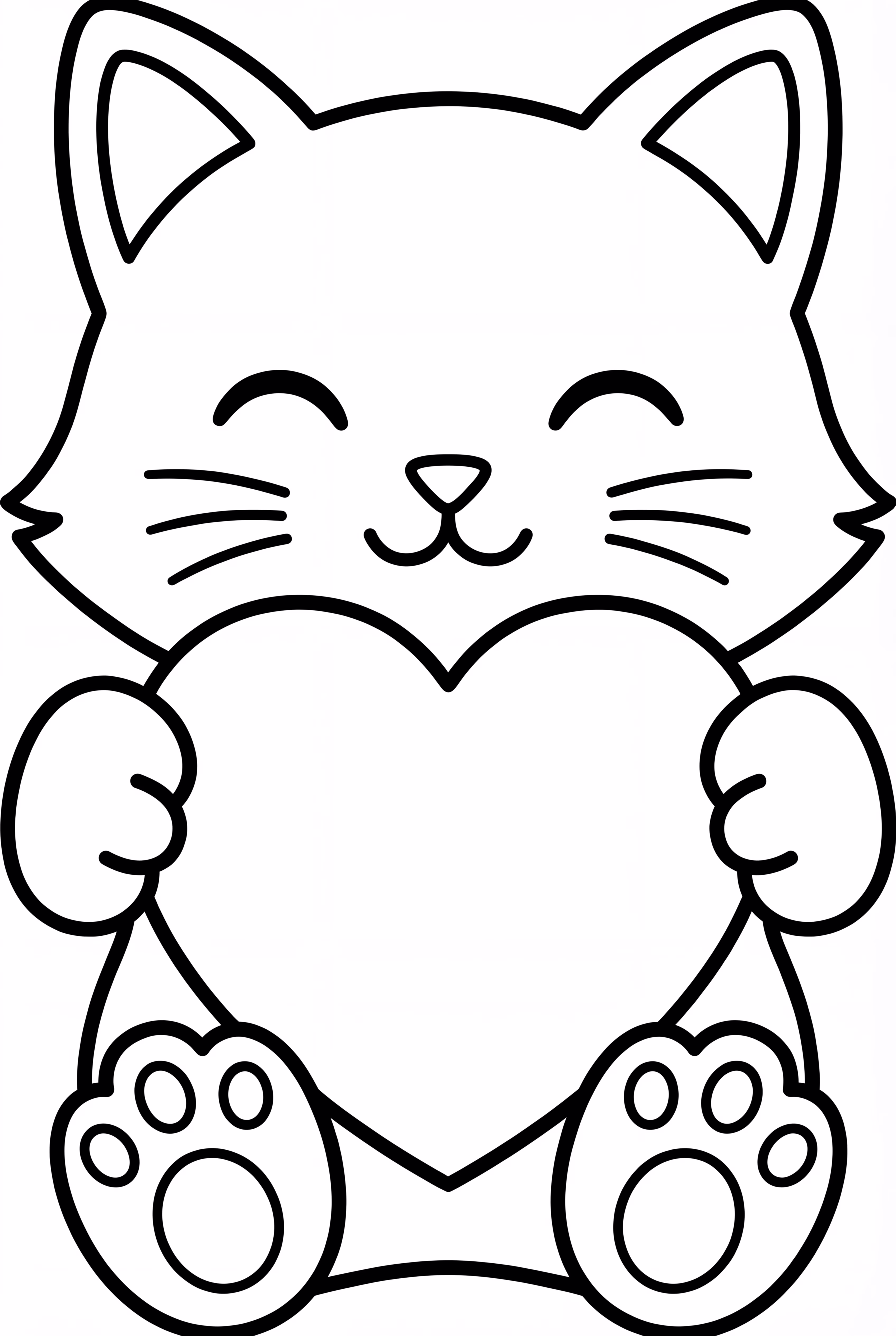 Kitten Paw Shaping Heart