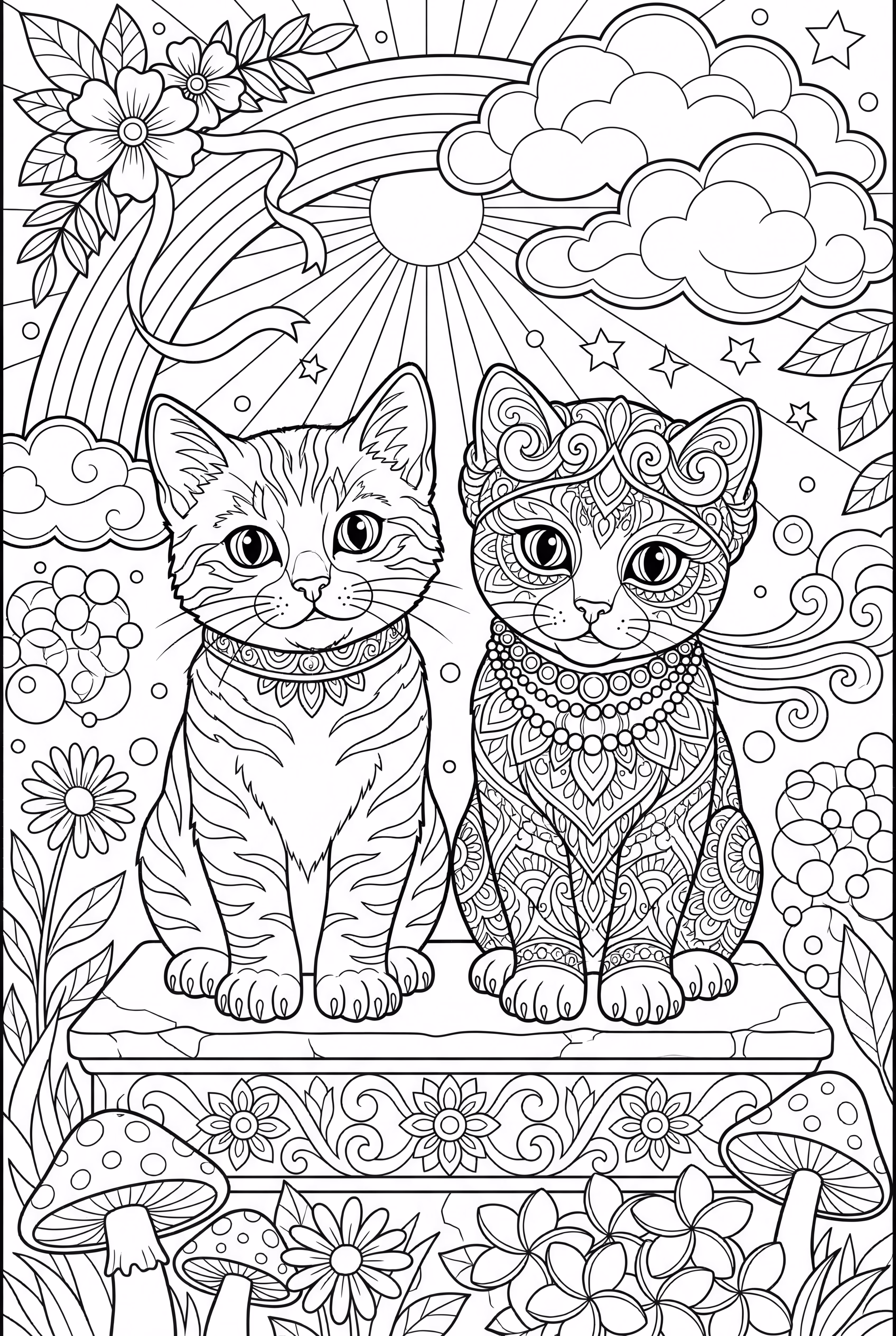 Kittens discovering a magical world