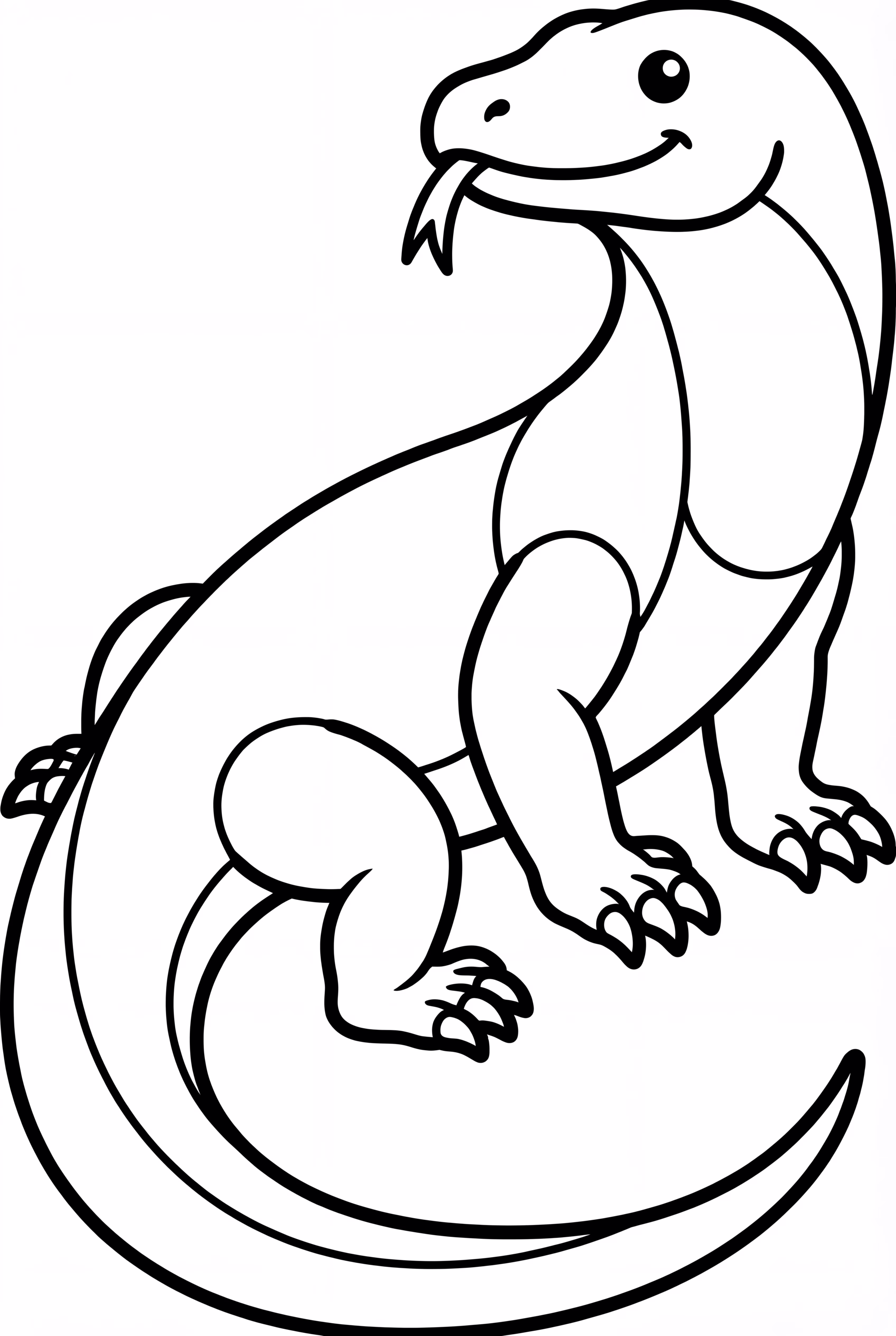 간단한 숲 속의 코모도왕도마뱀