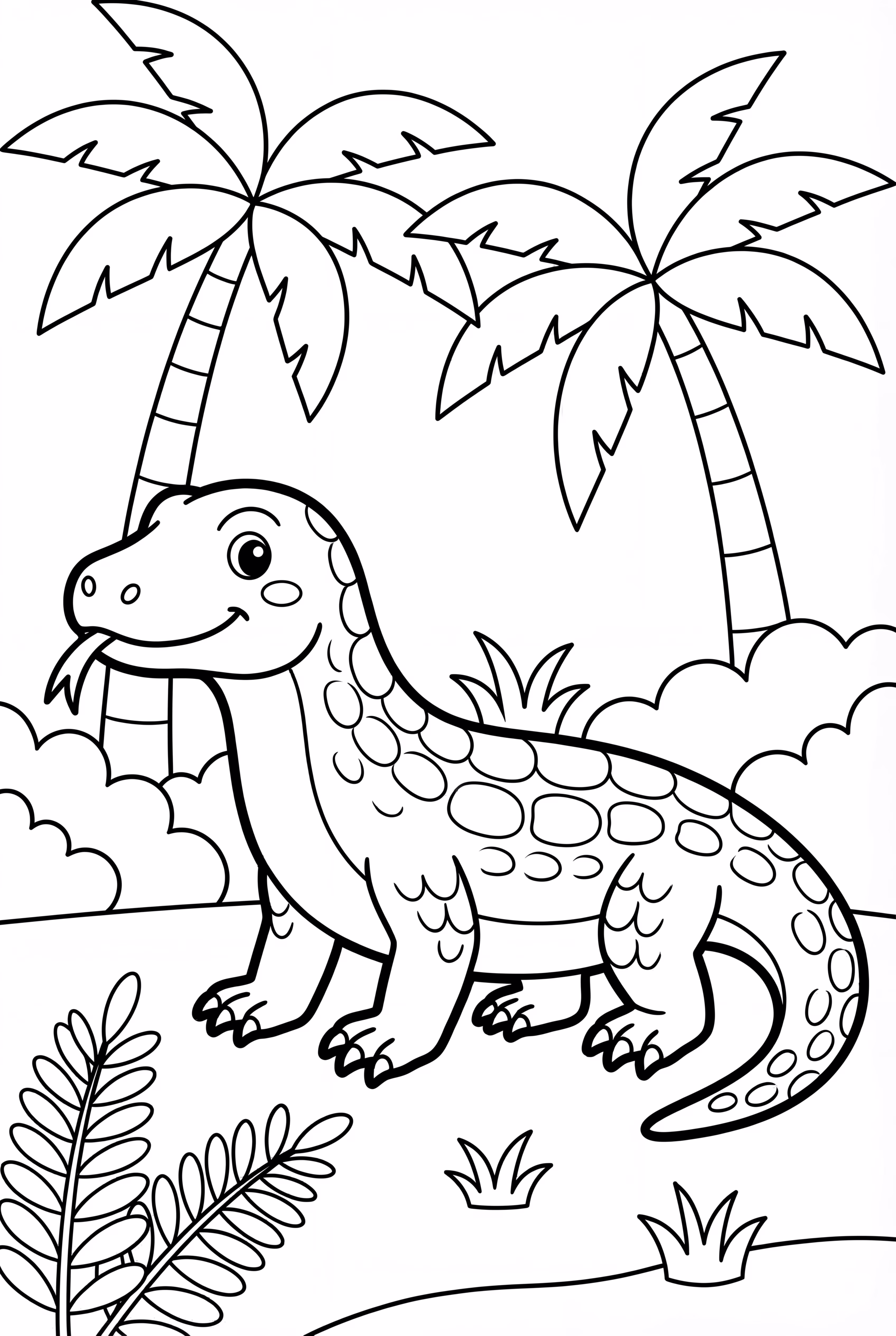 Komodo Dragon In Jungle Habitat