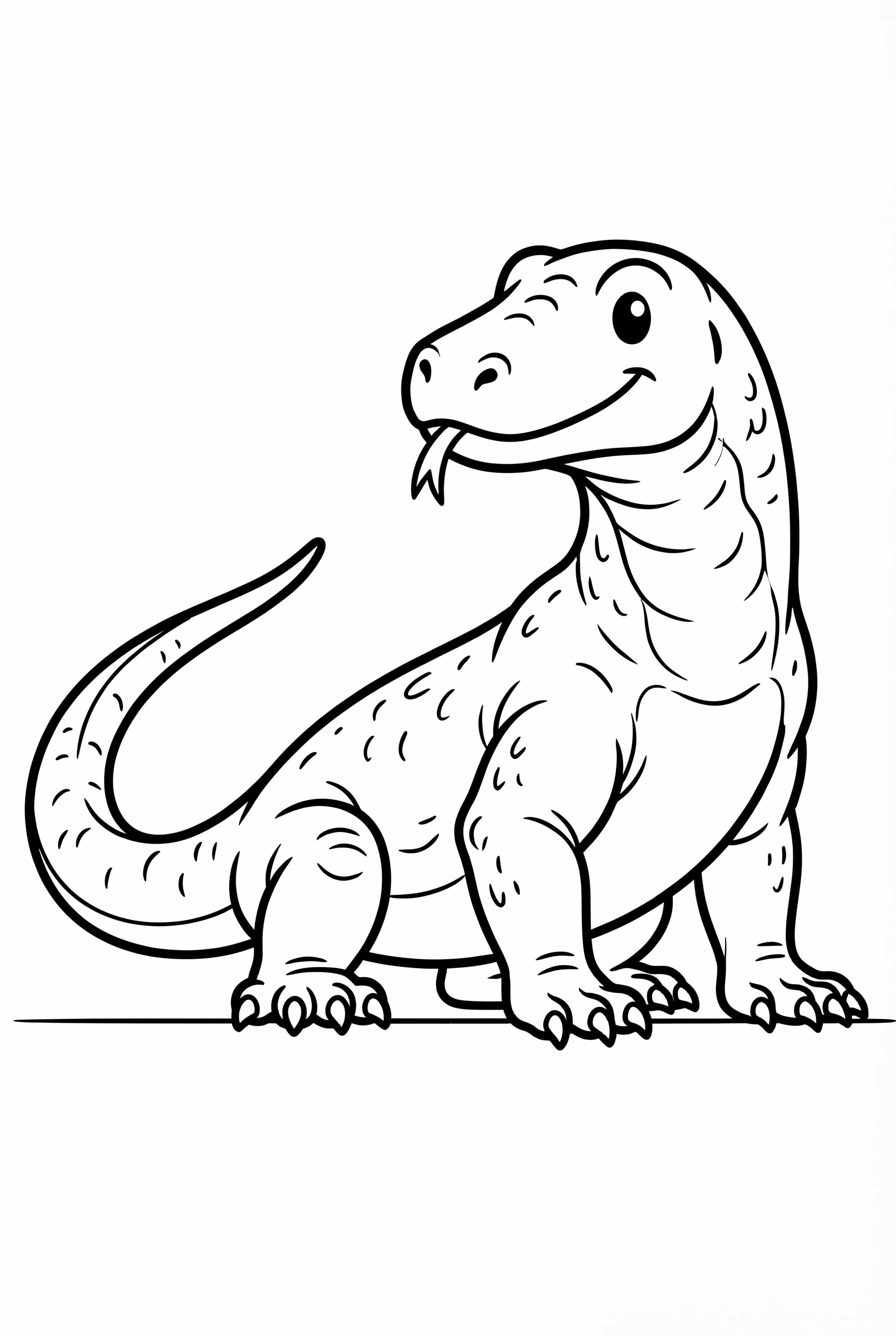 Komodo Dragon Sitting Down