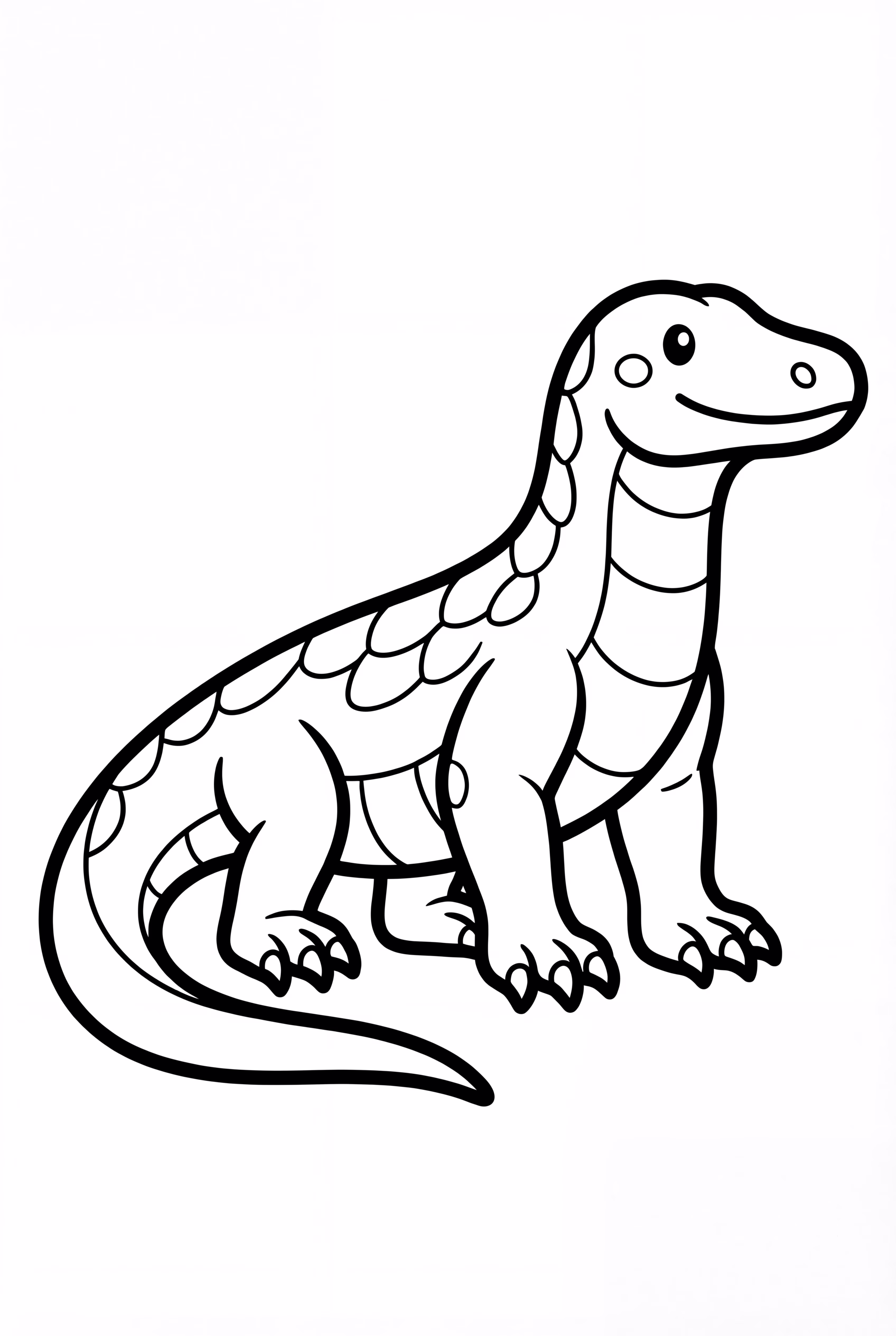 Komodo Dragon Under A Palm Tree