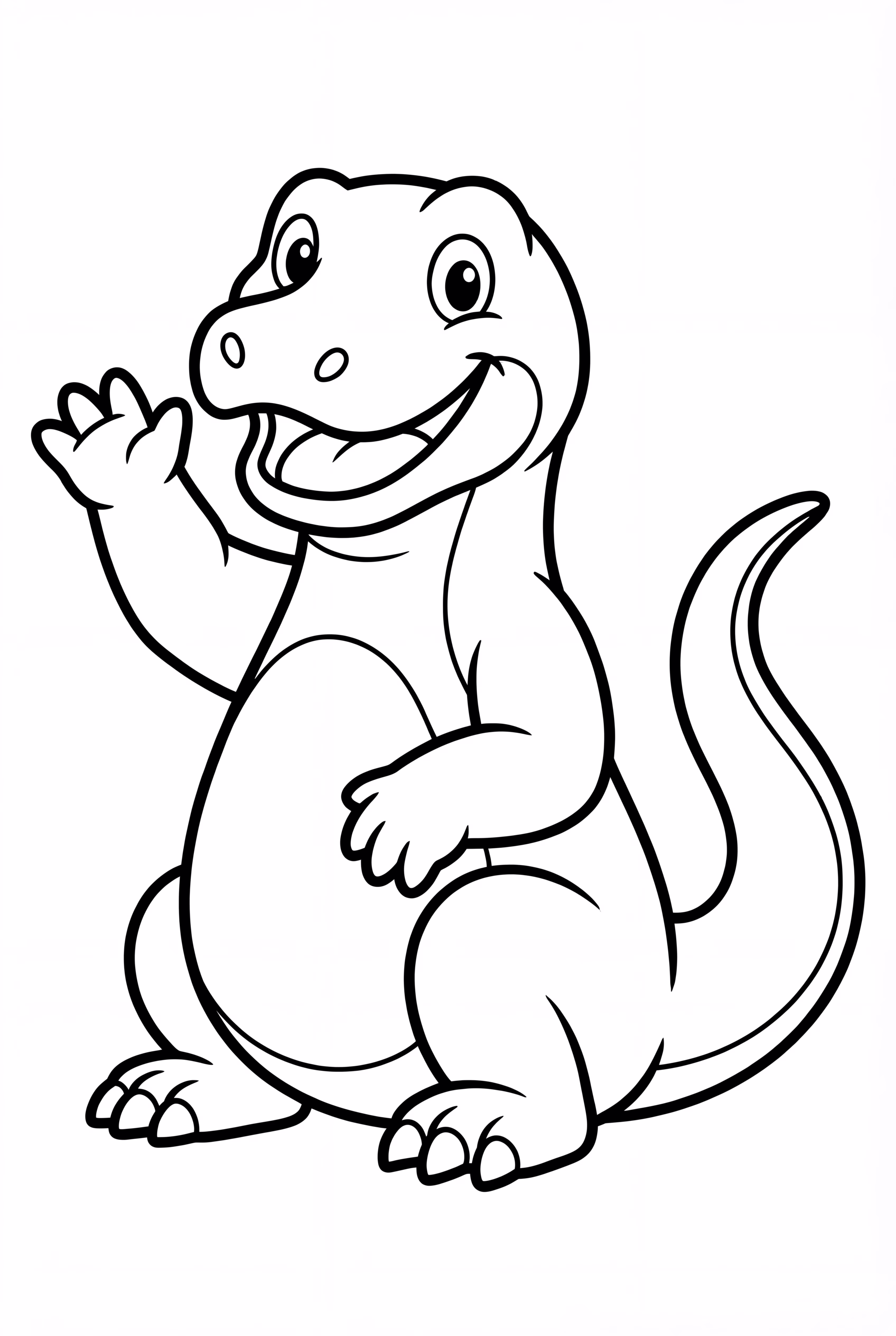 Komodo Dragon Waving Hello