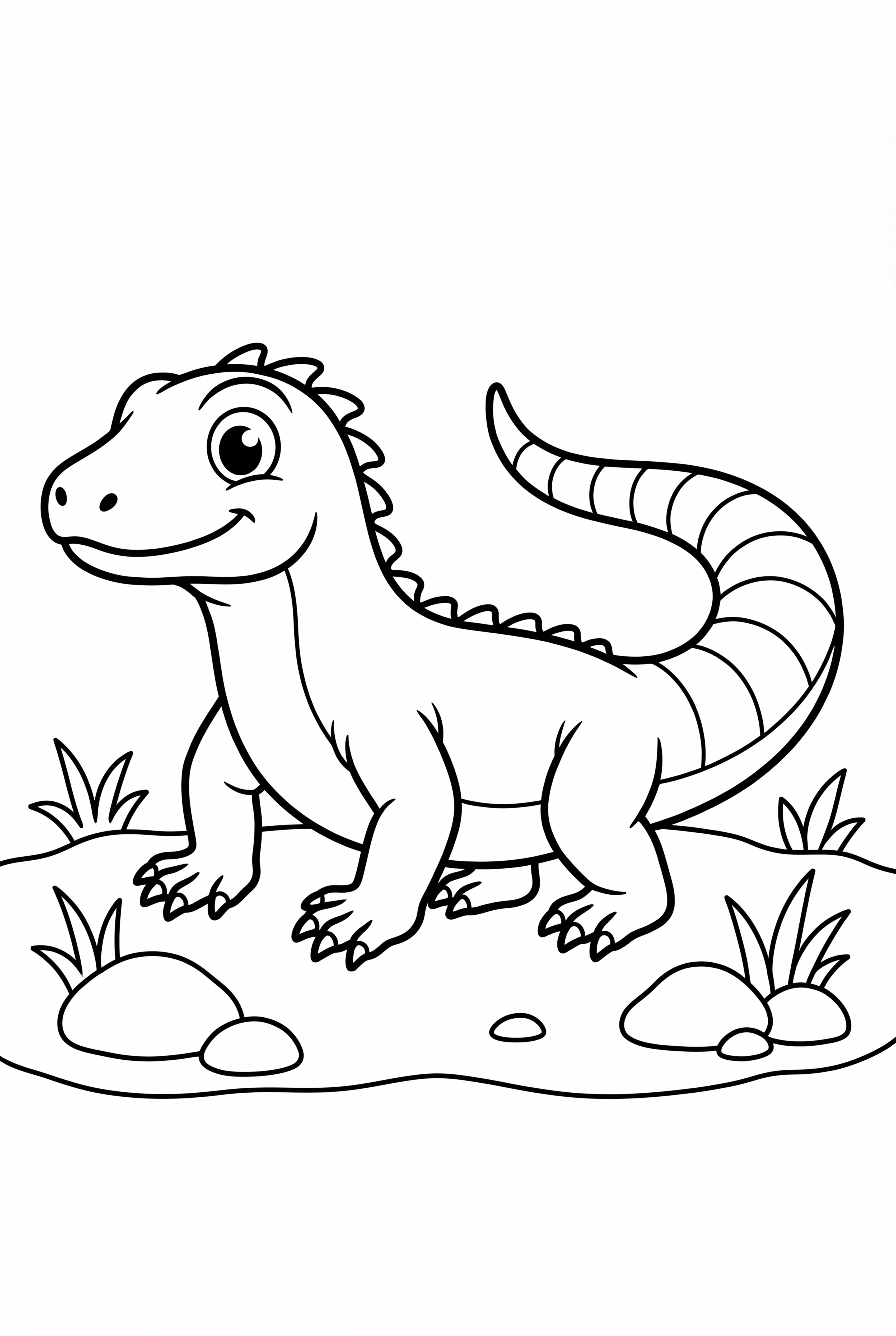 Komodo Dragon With A Detailed Tail