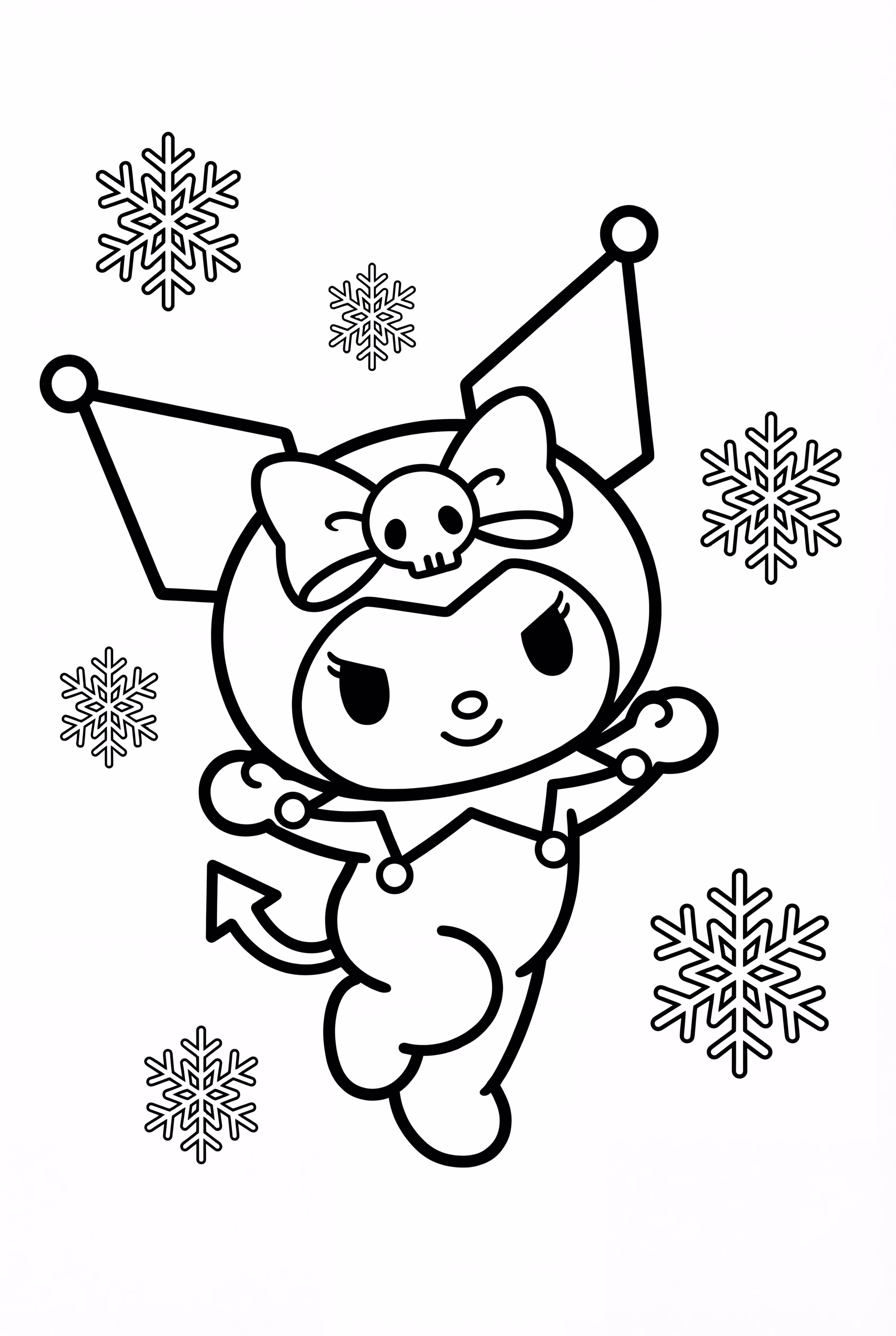 Kuromi Dancing With Snowflakes