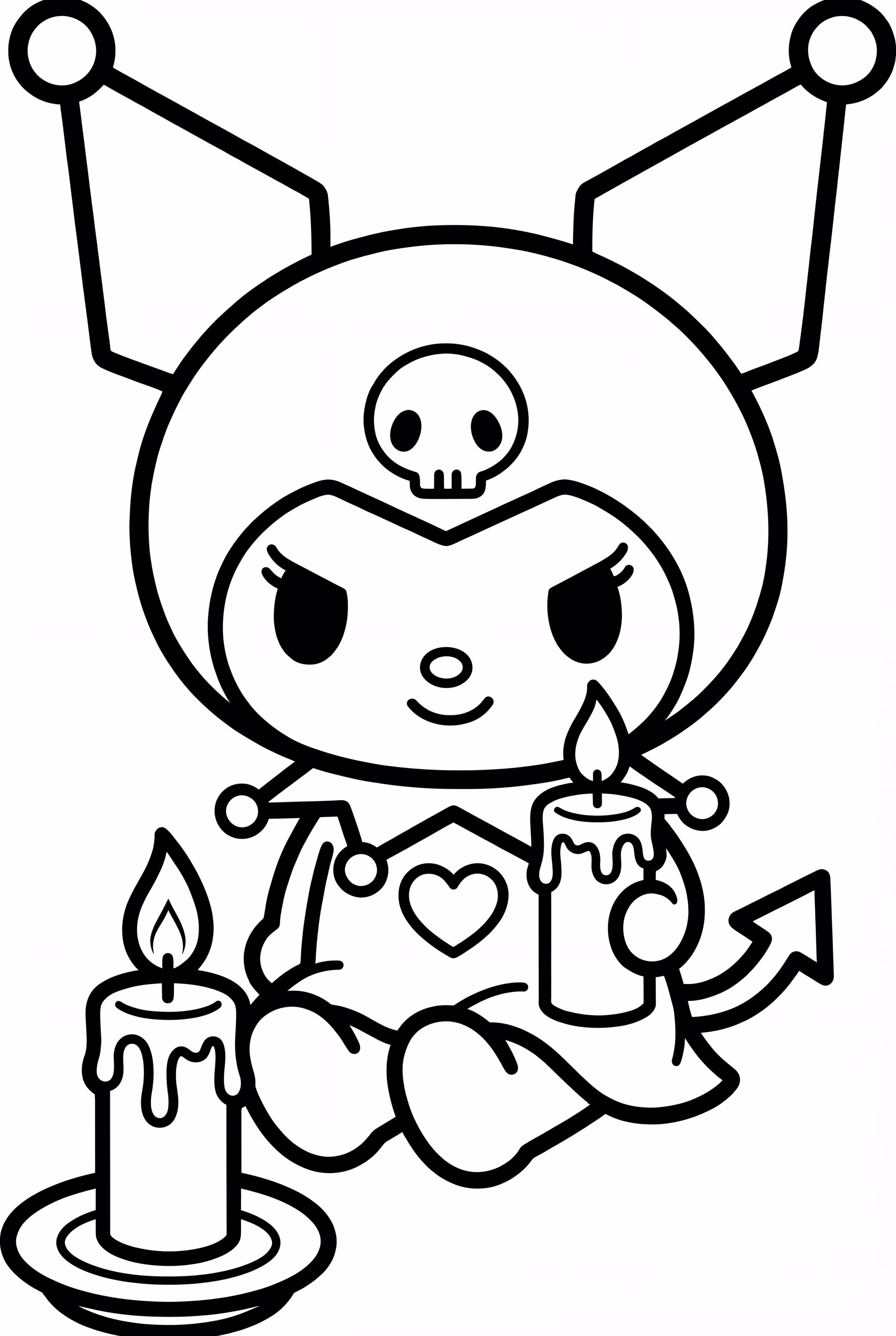 Kuromi Holding A Candle