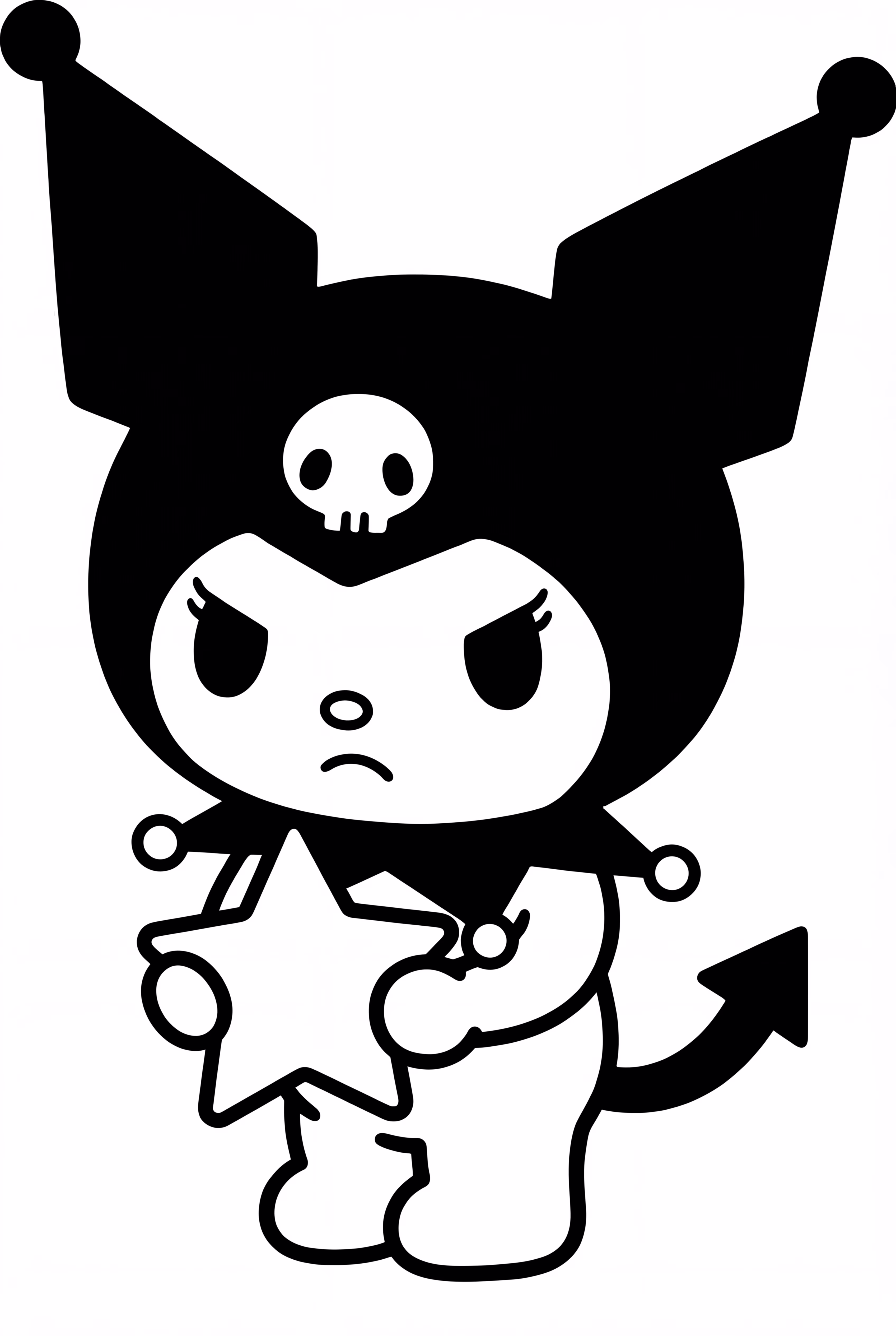 Kuromi Holding A Star Ornament