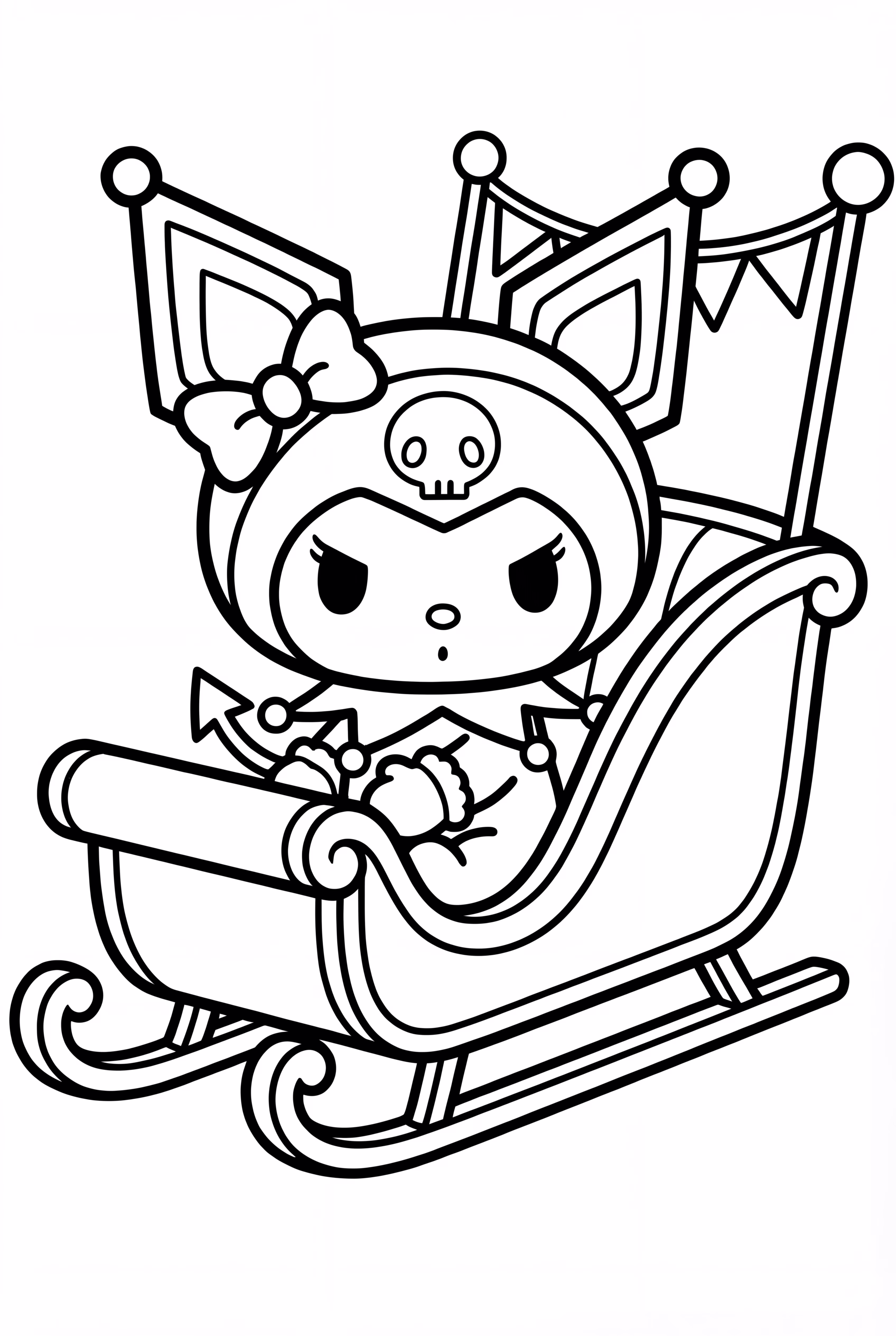 Kuromi Riding A Sleigh