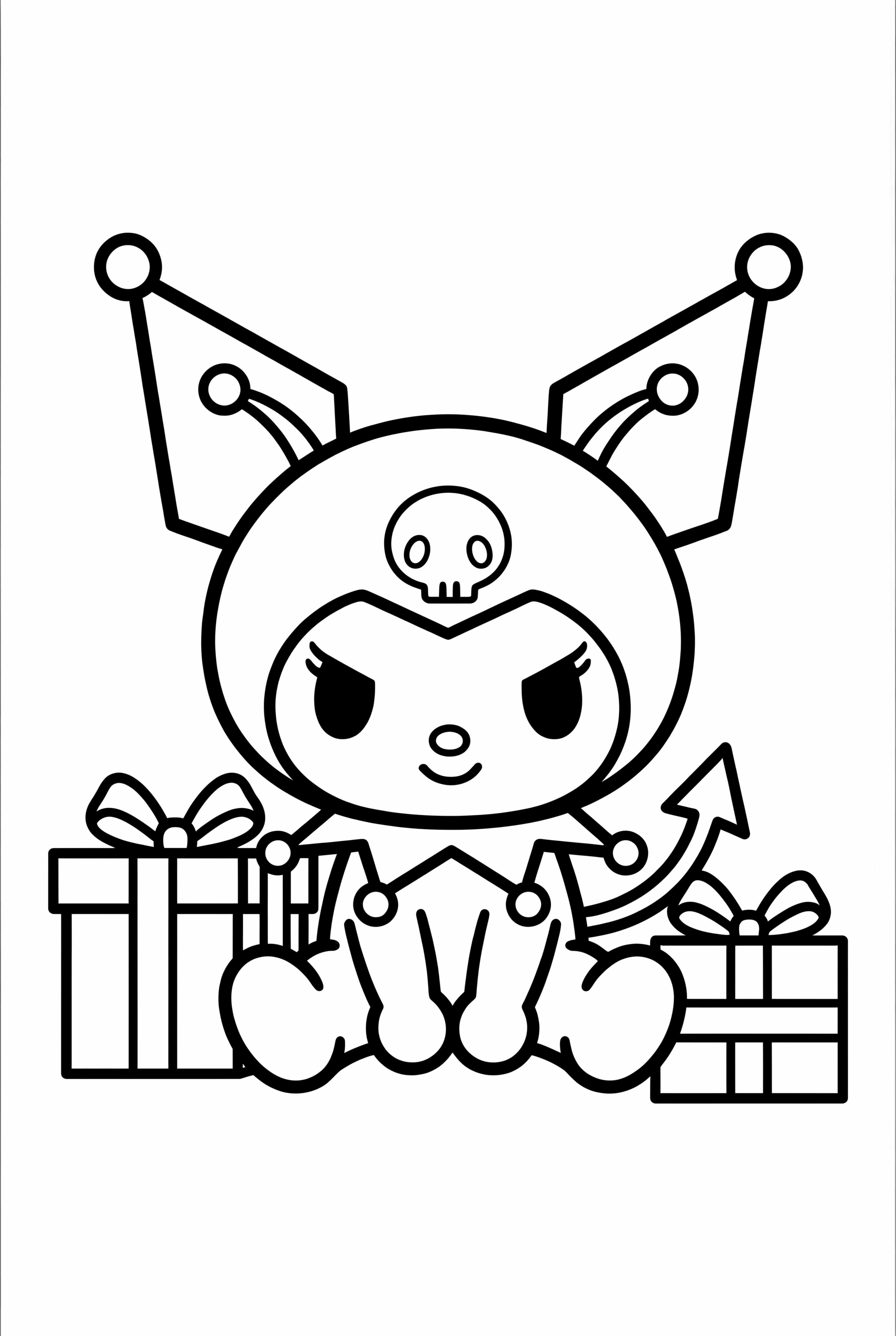 Kuromi Surrounded By Presents