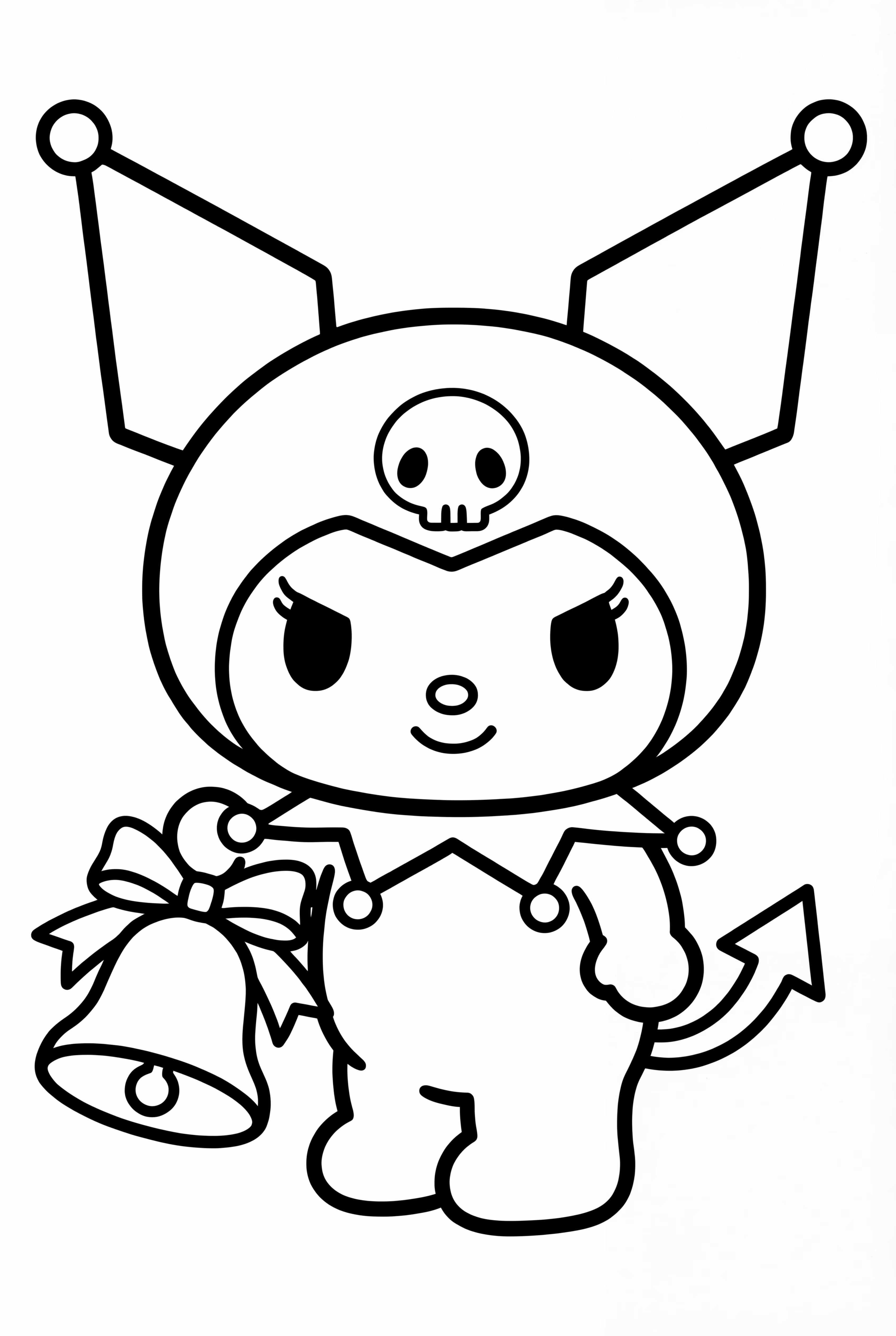 Kuromi Waving A Holiday Bell