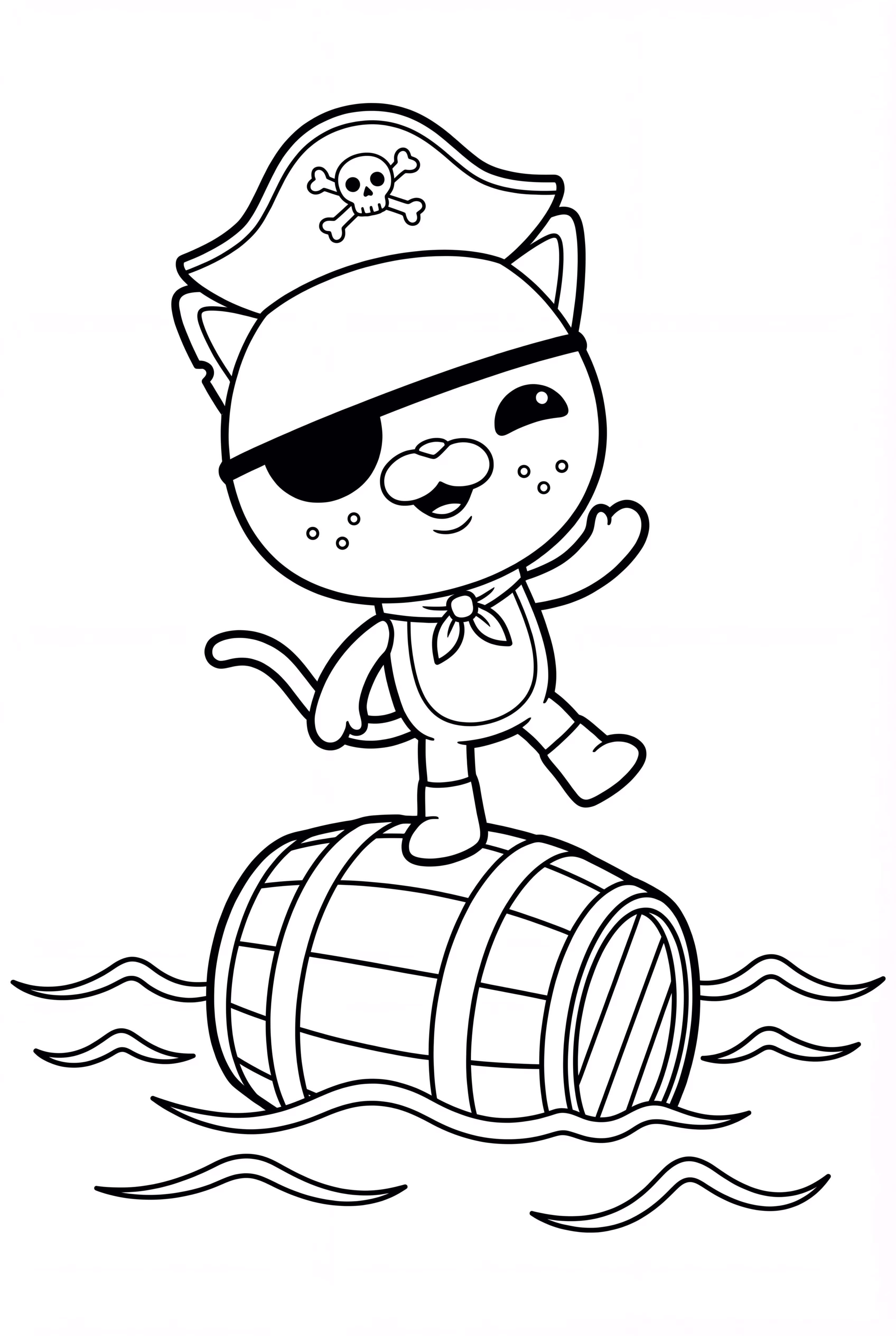 Kwazii Balancing On A Floating Barrel