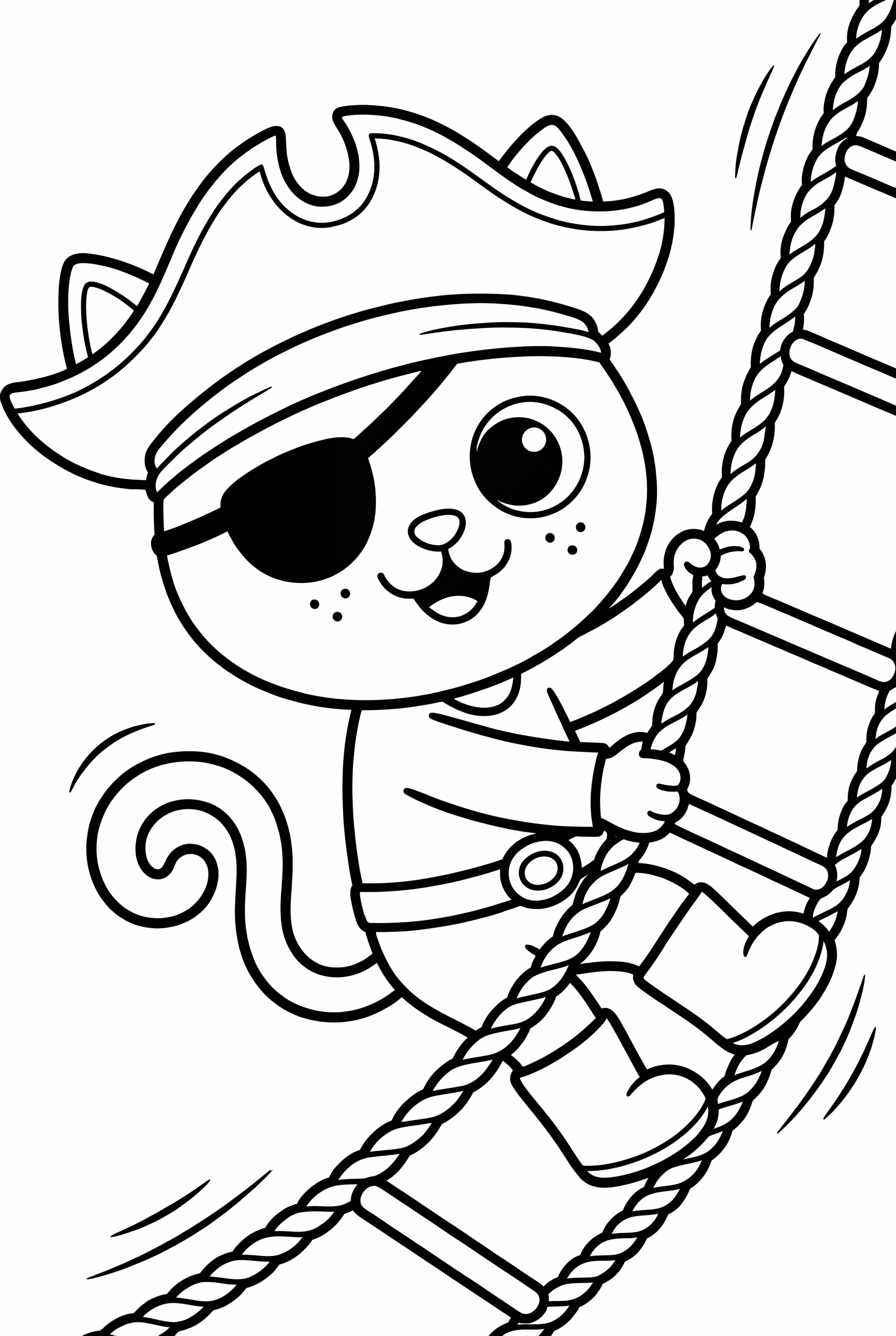 Kwazii The Cat Pirate Swinging A Rope