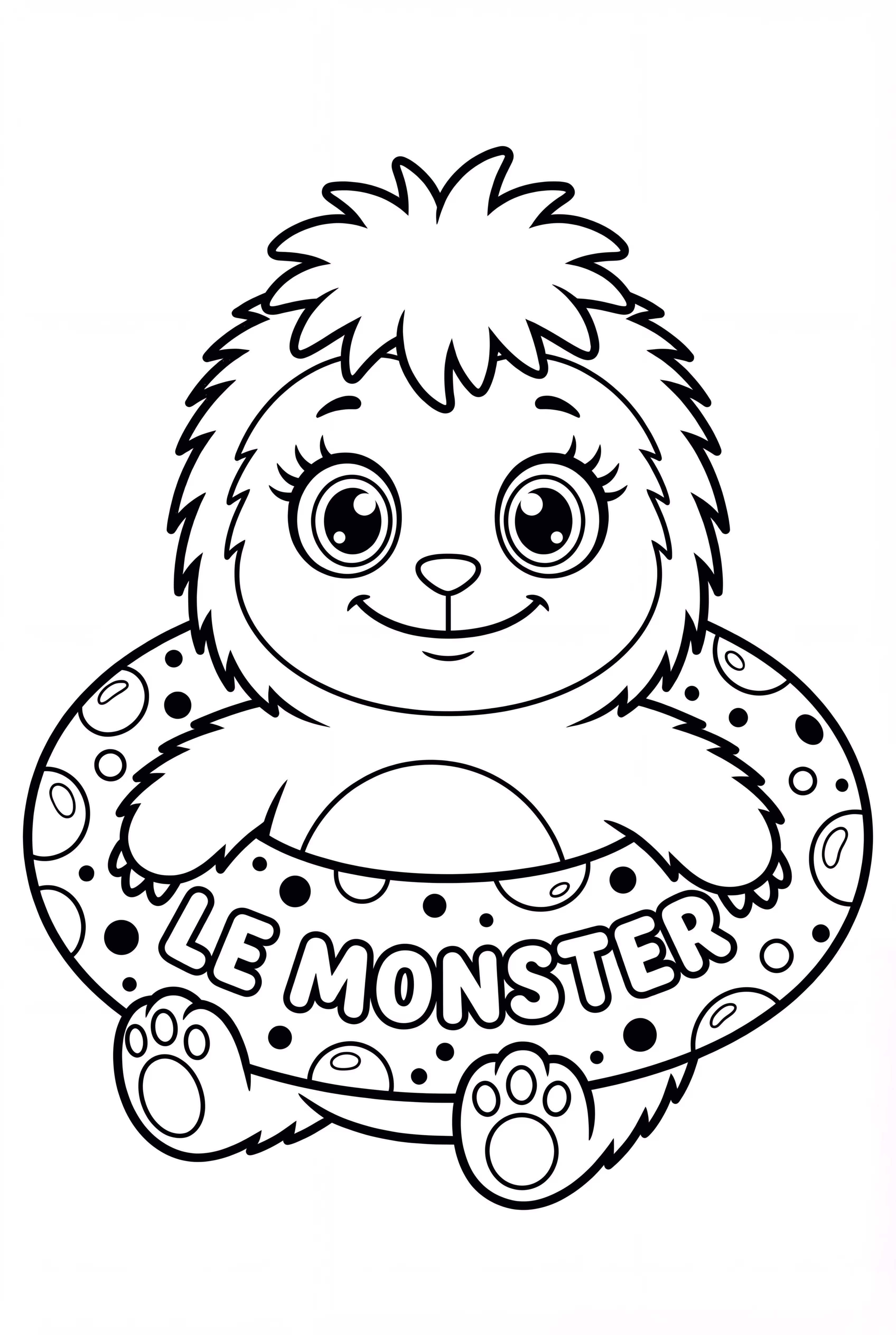 Labubu in a swimming ring