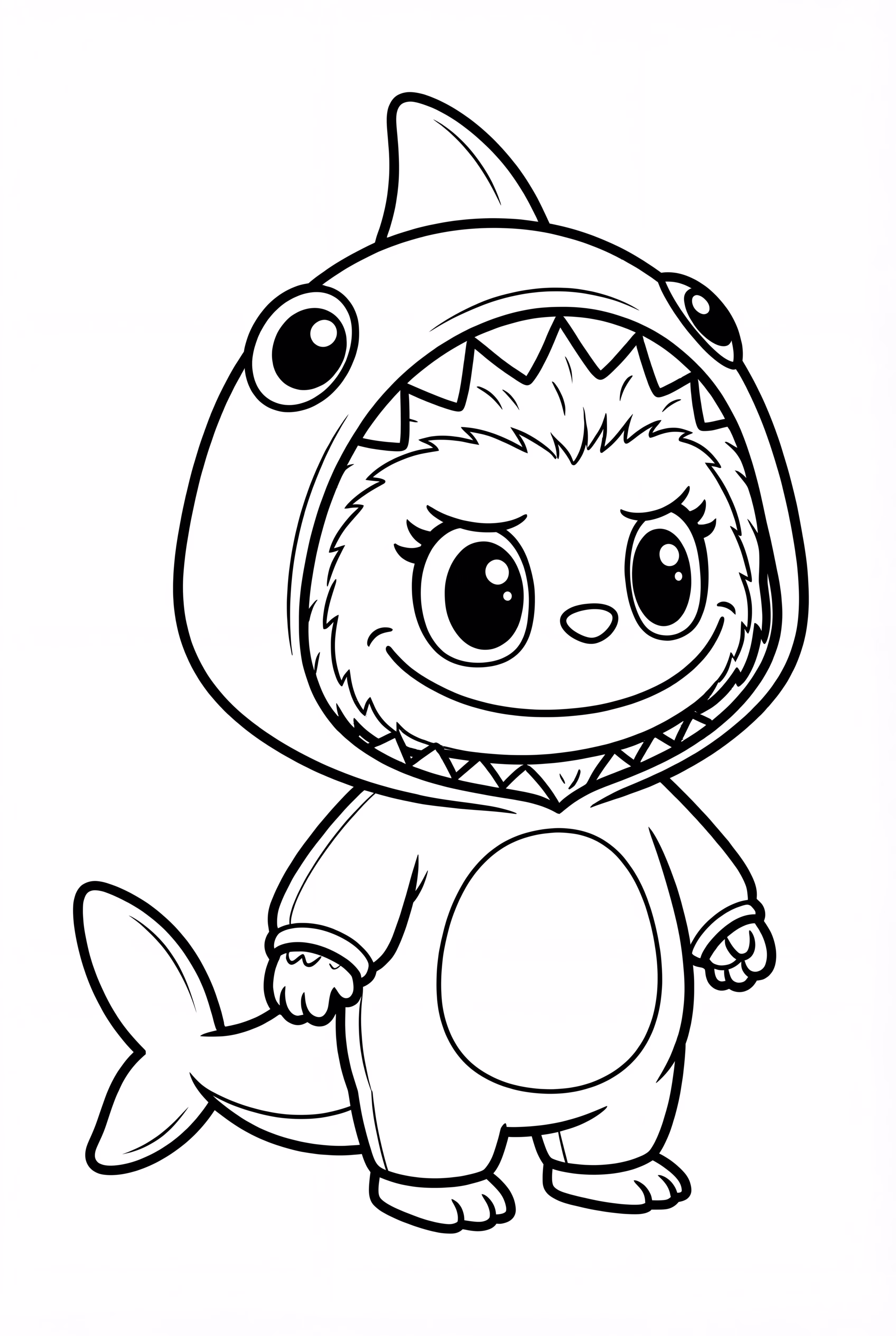 Labubu in Shark Costume