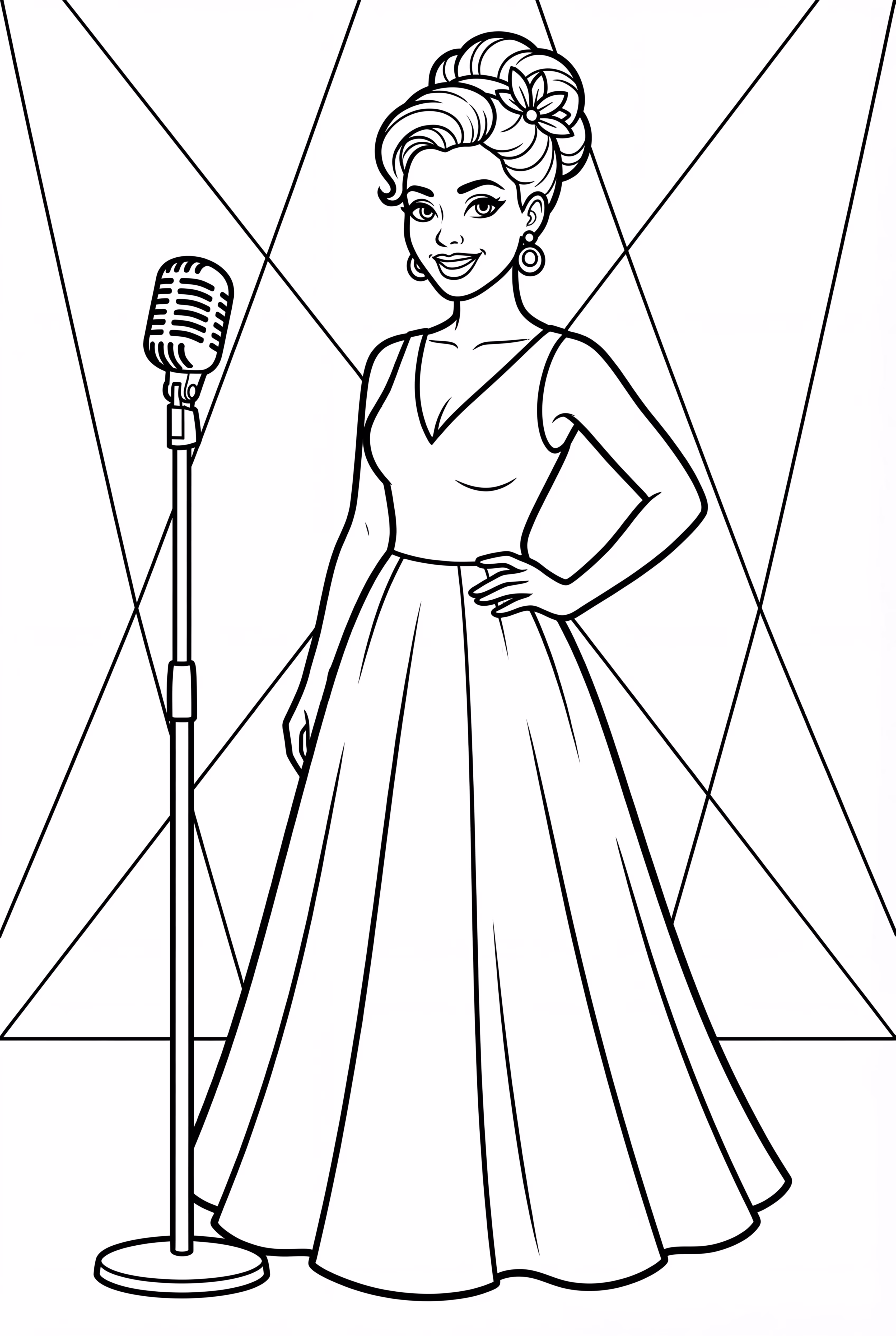 화려한 드레스를 입은 레이디 가가