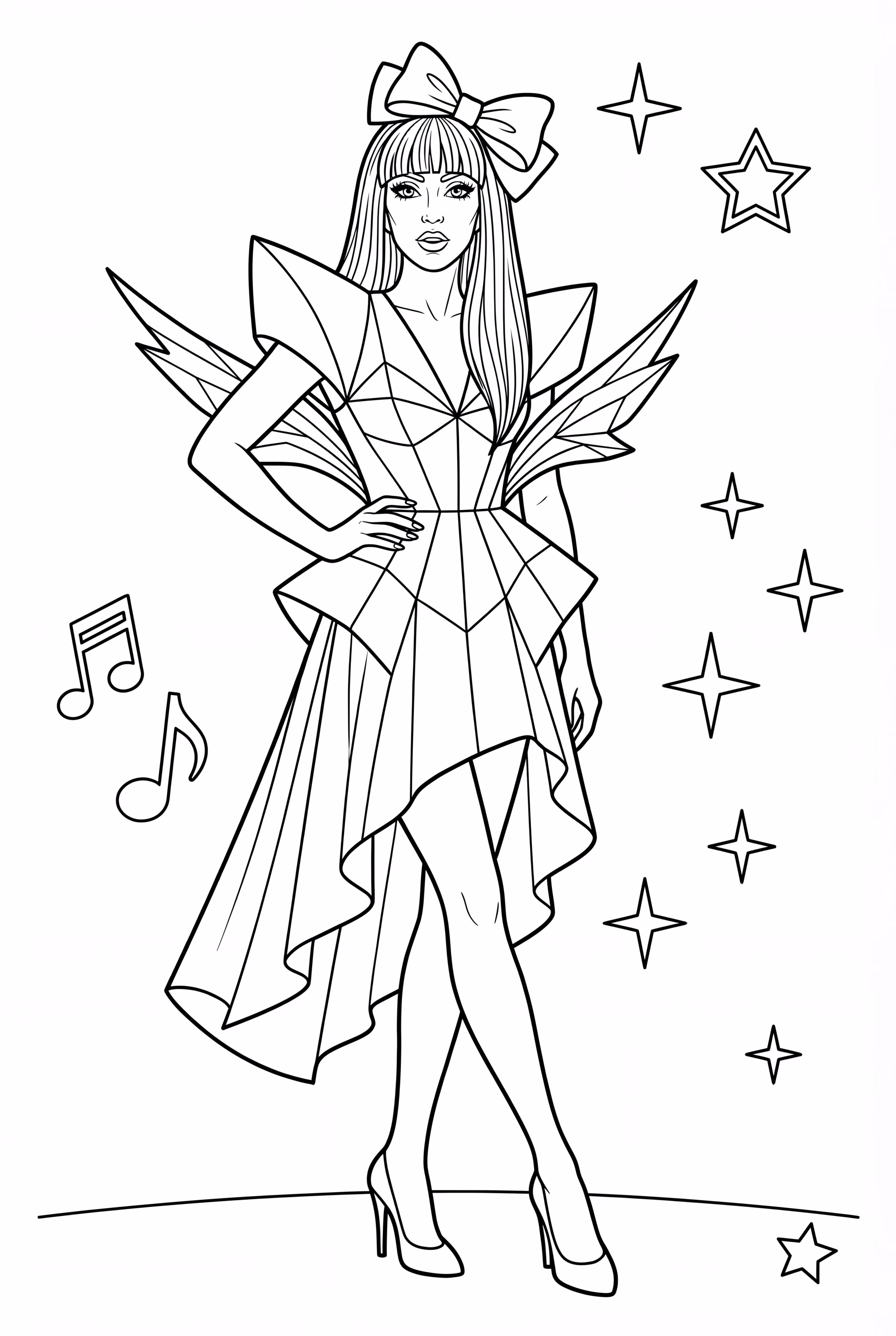 穿着前卫礼服的Lady Gaga