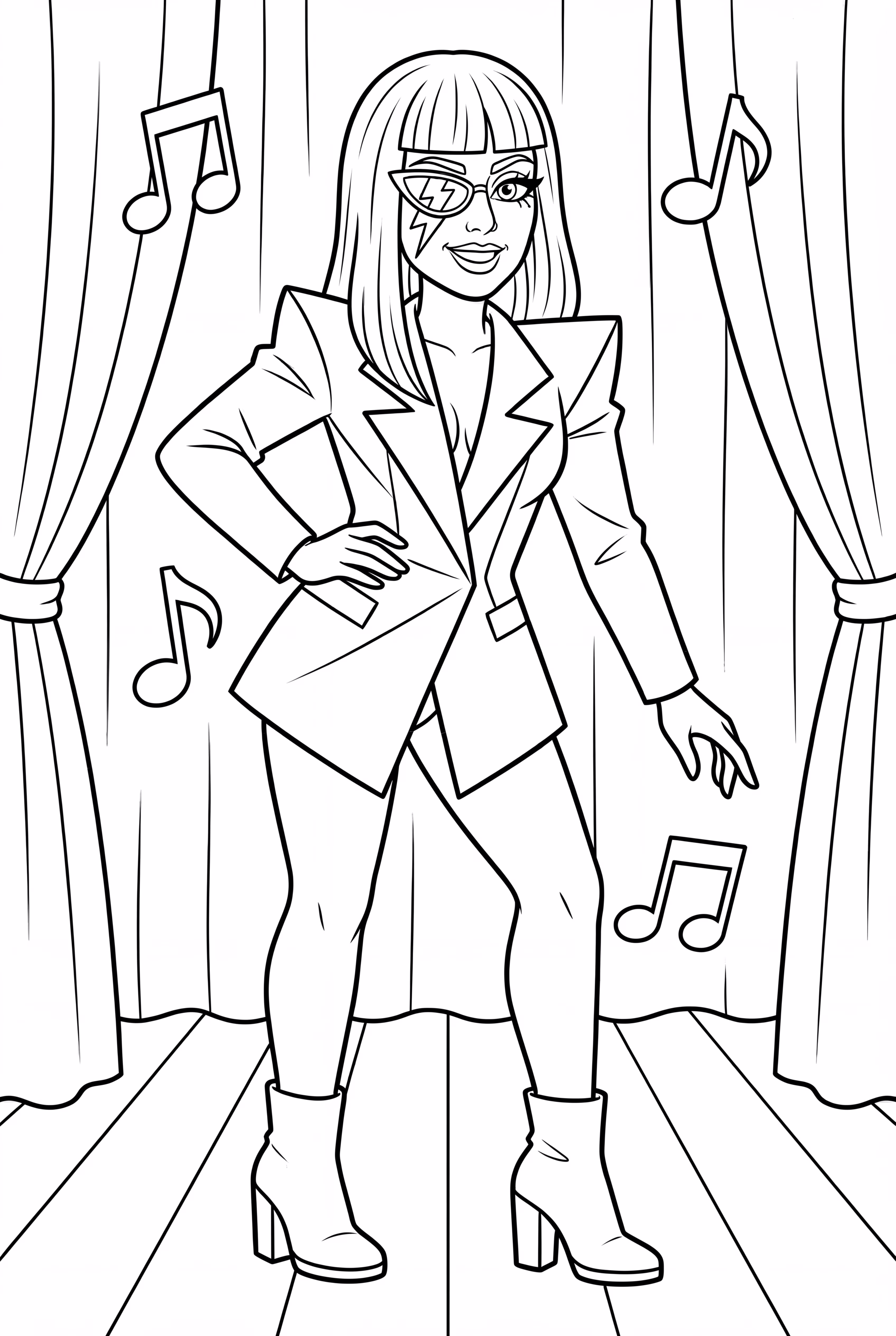 扑克脸造型的Lady Gaga