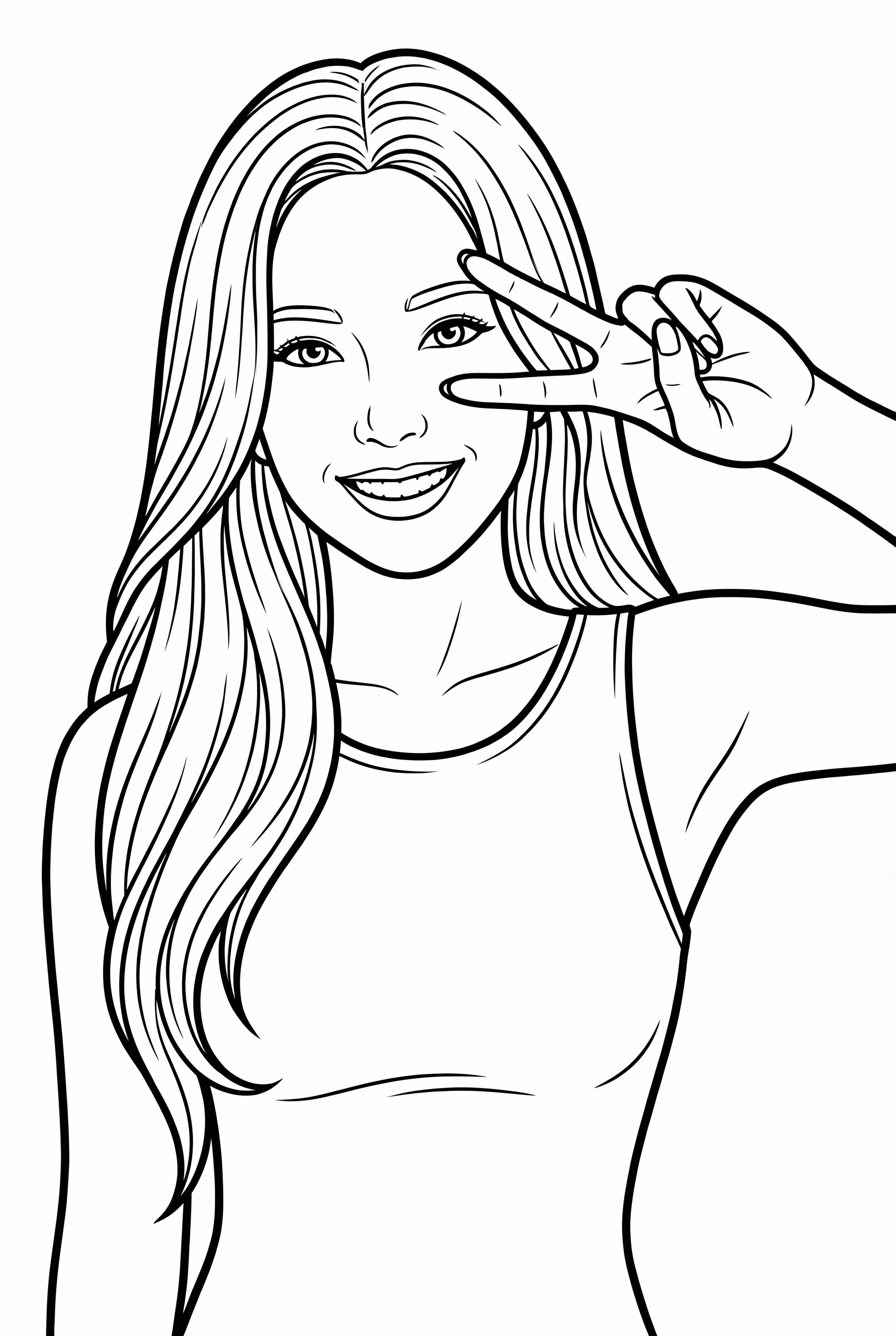 Lady Gaga 比出和平手势