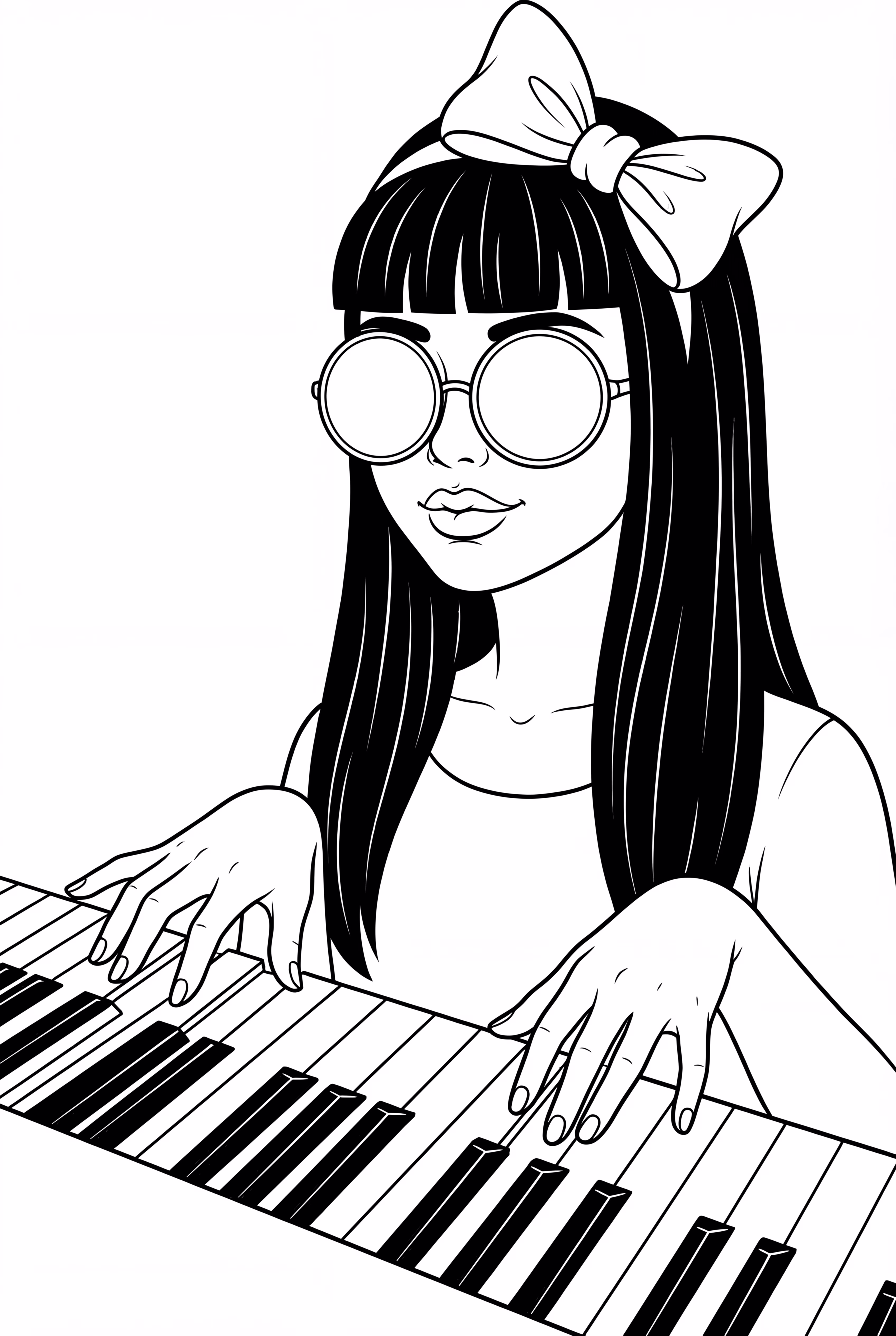 Lady Gaga 弹钢琴键