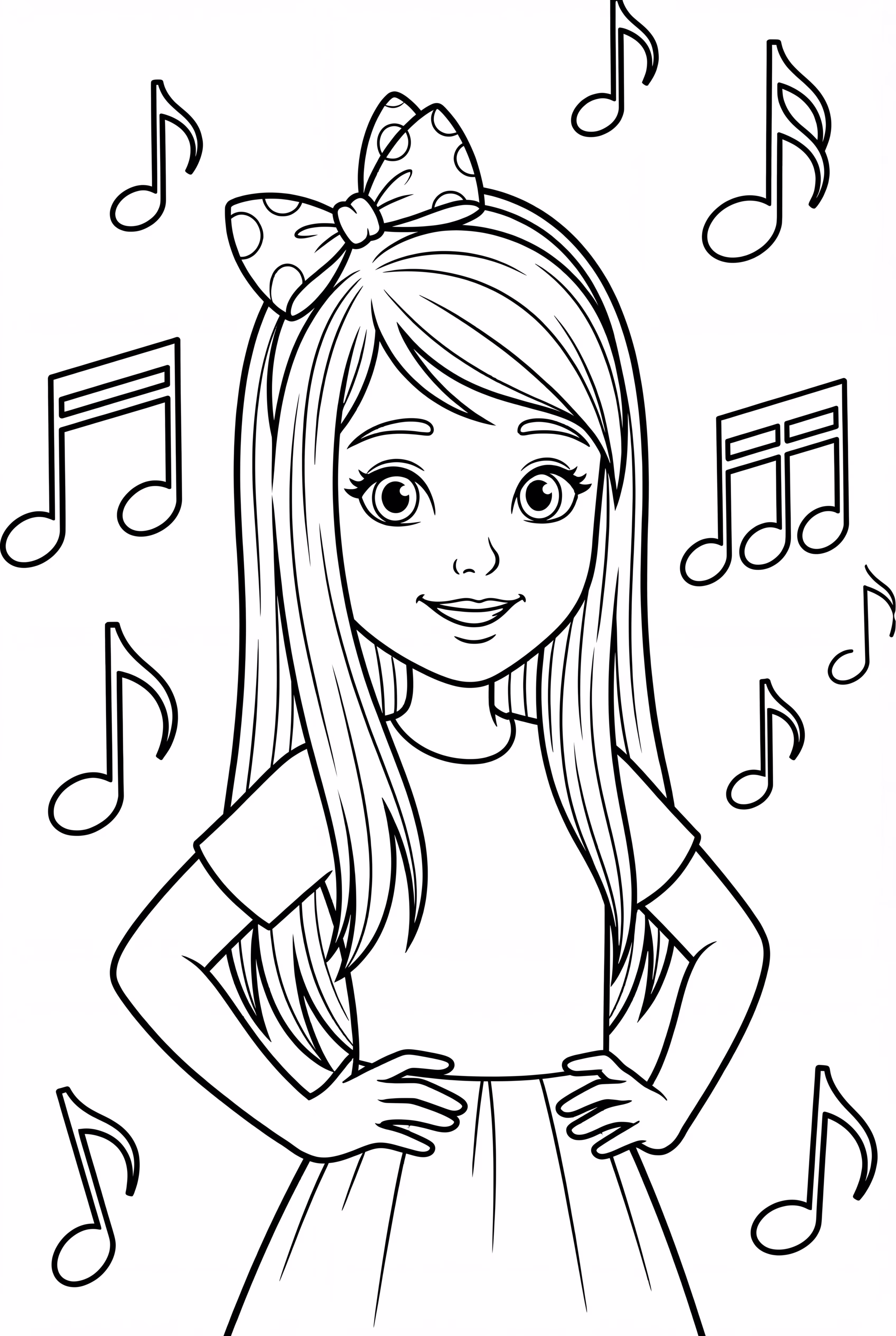 음악 노트에 둘러싸인 레이디 가가