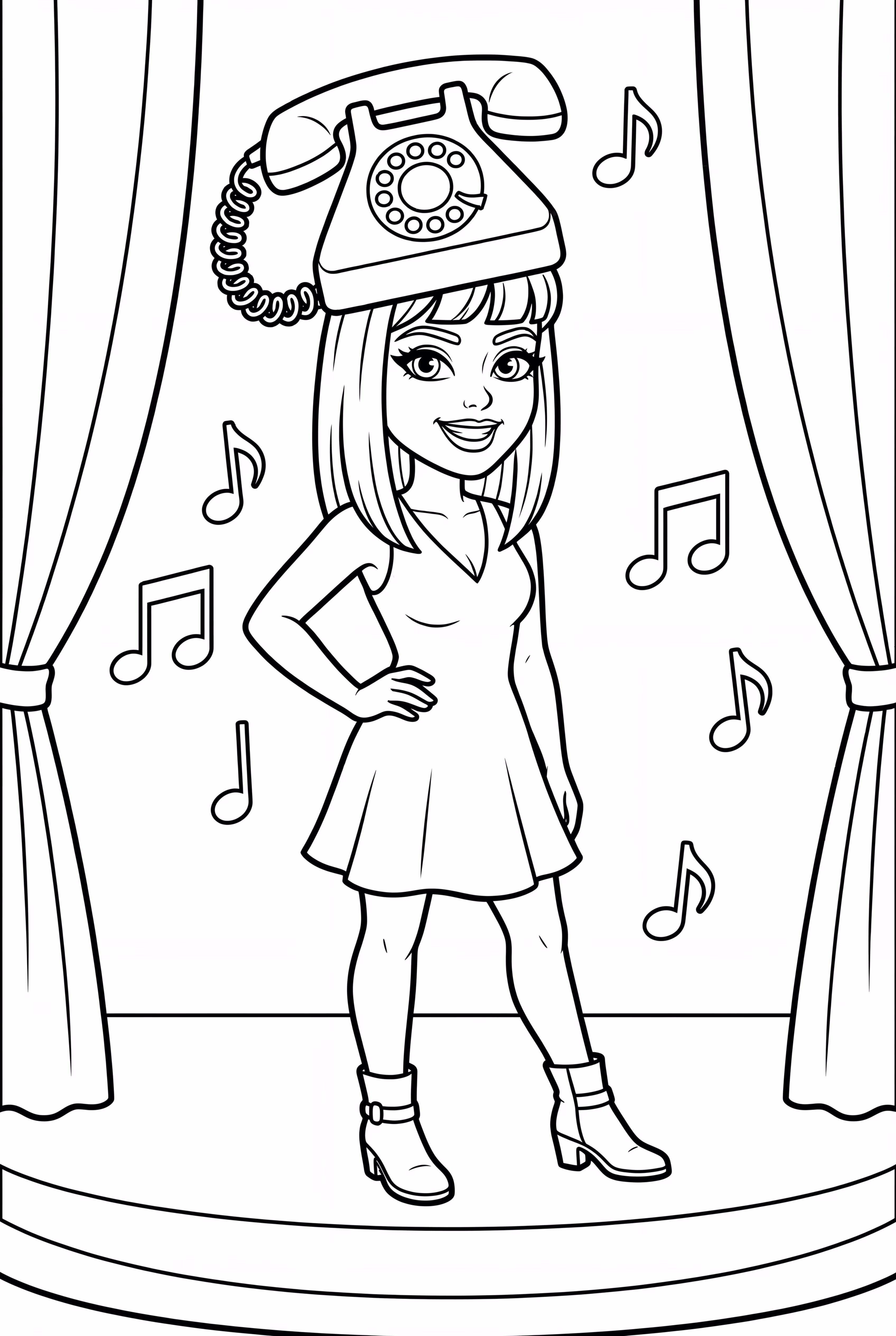 戴电话帽的Lady Gaga