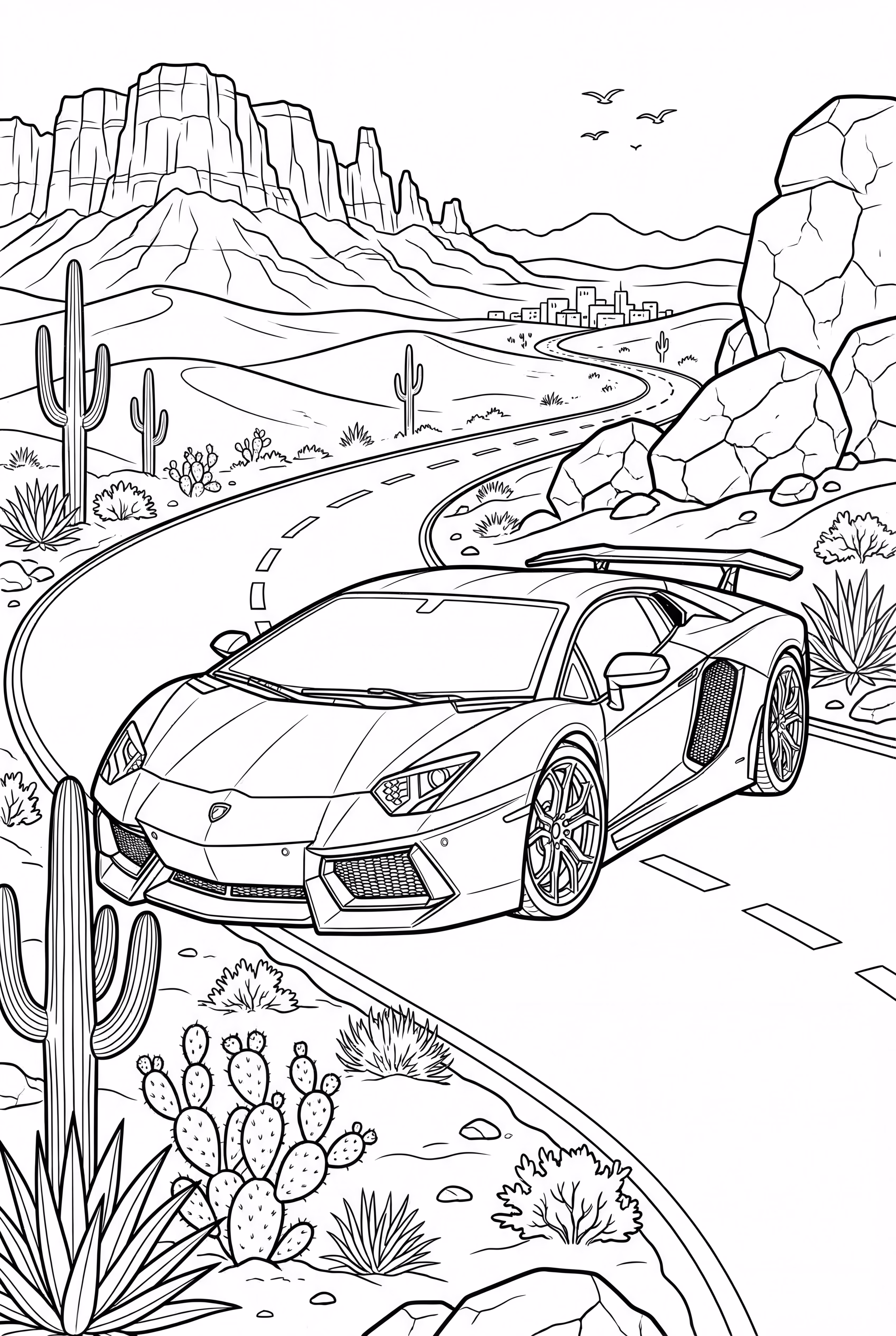 람보르기니 사막 도로-2