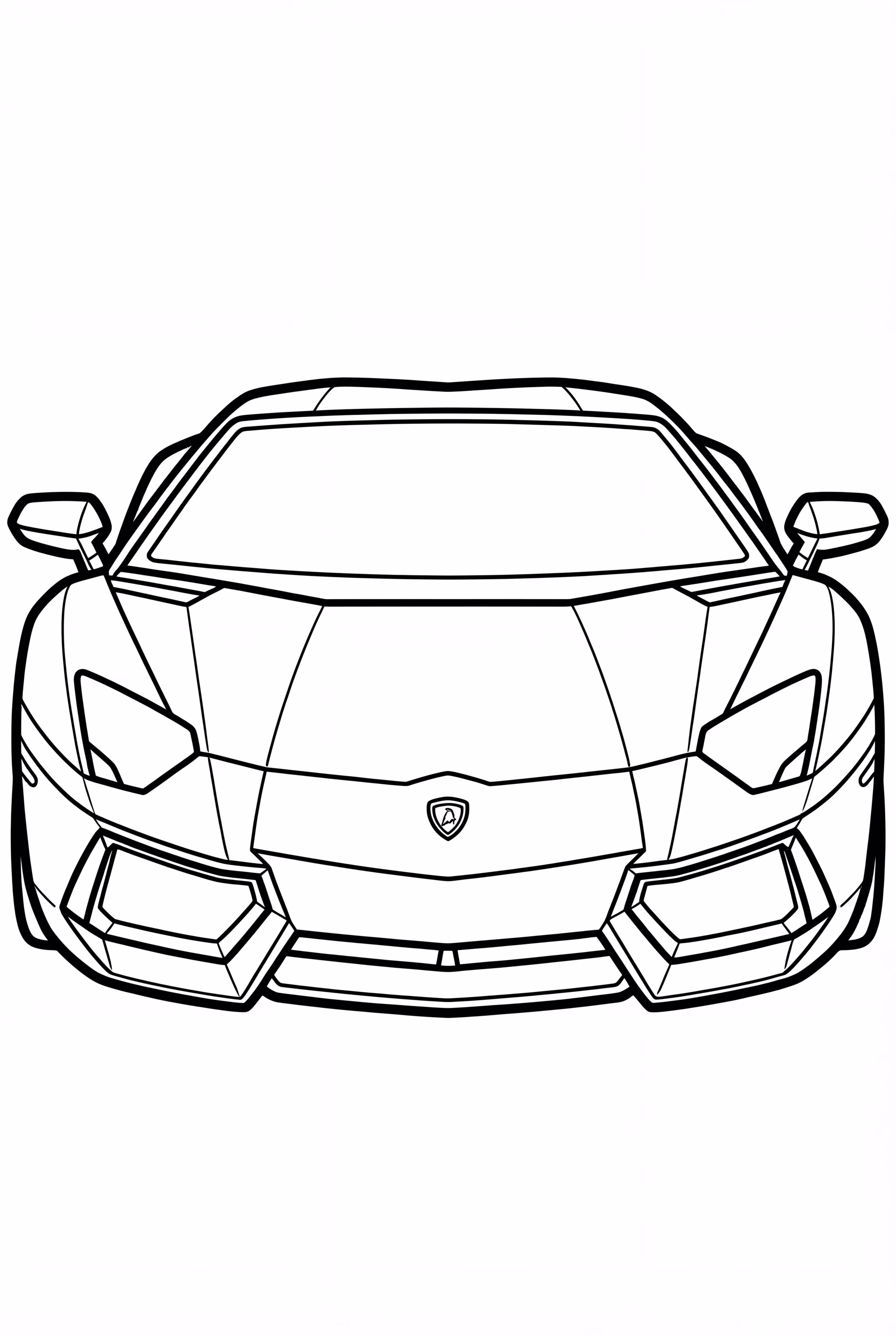 Lamborghini Front View With Headlights