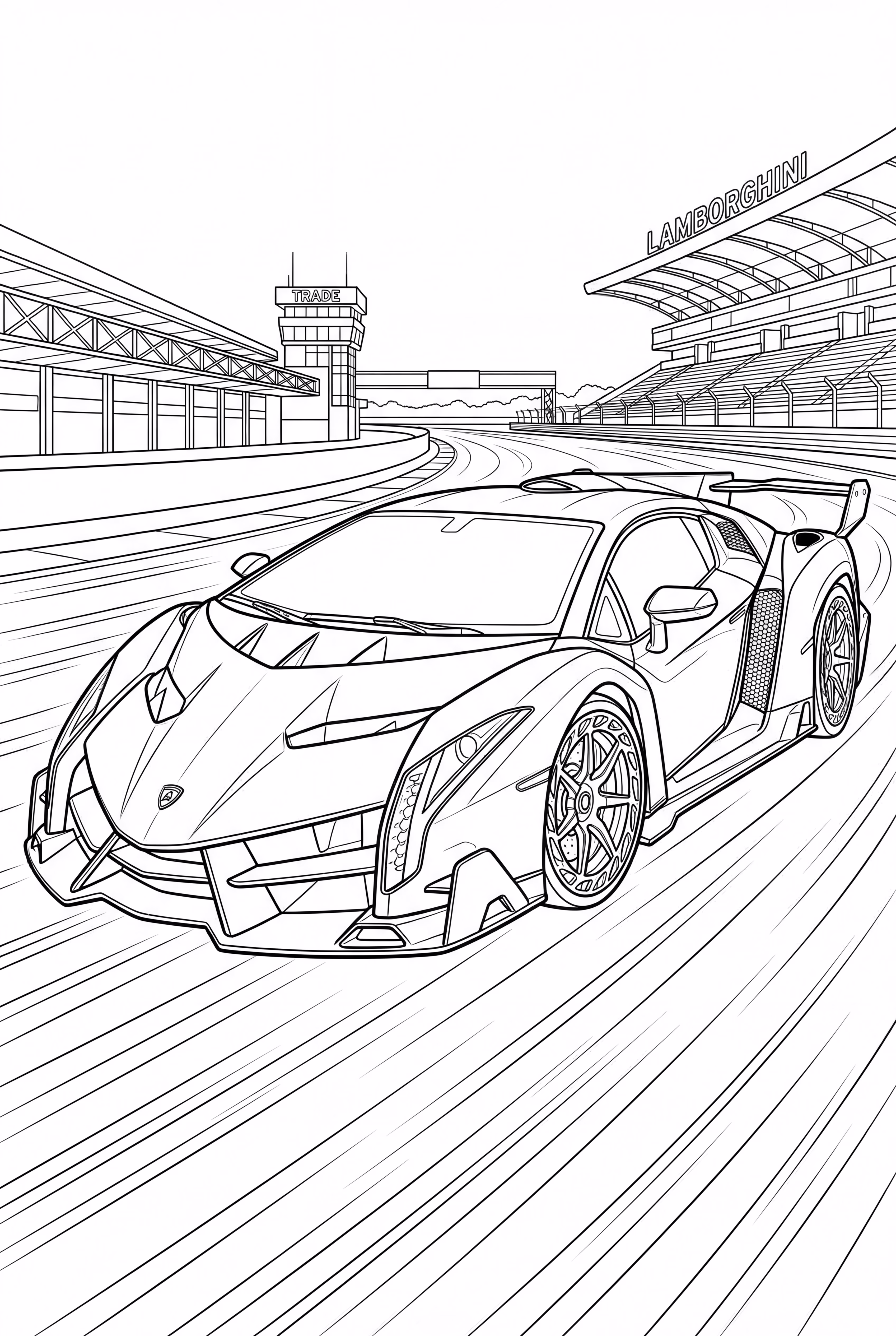 Scène de course Lamborghini Veneno