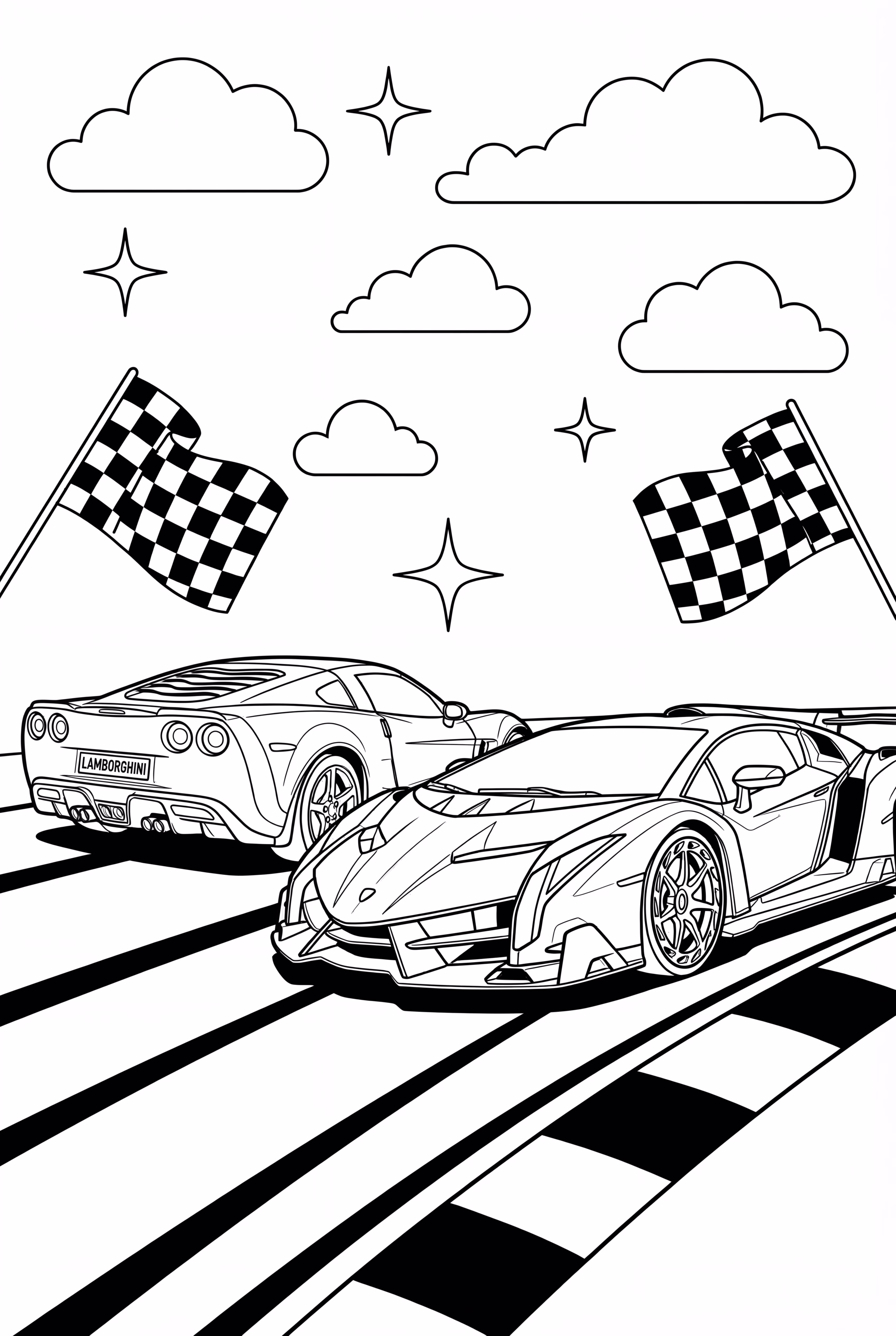 Lamborghini Veneno Racing Scene