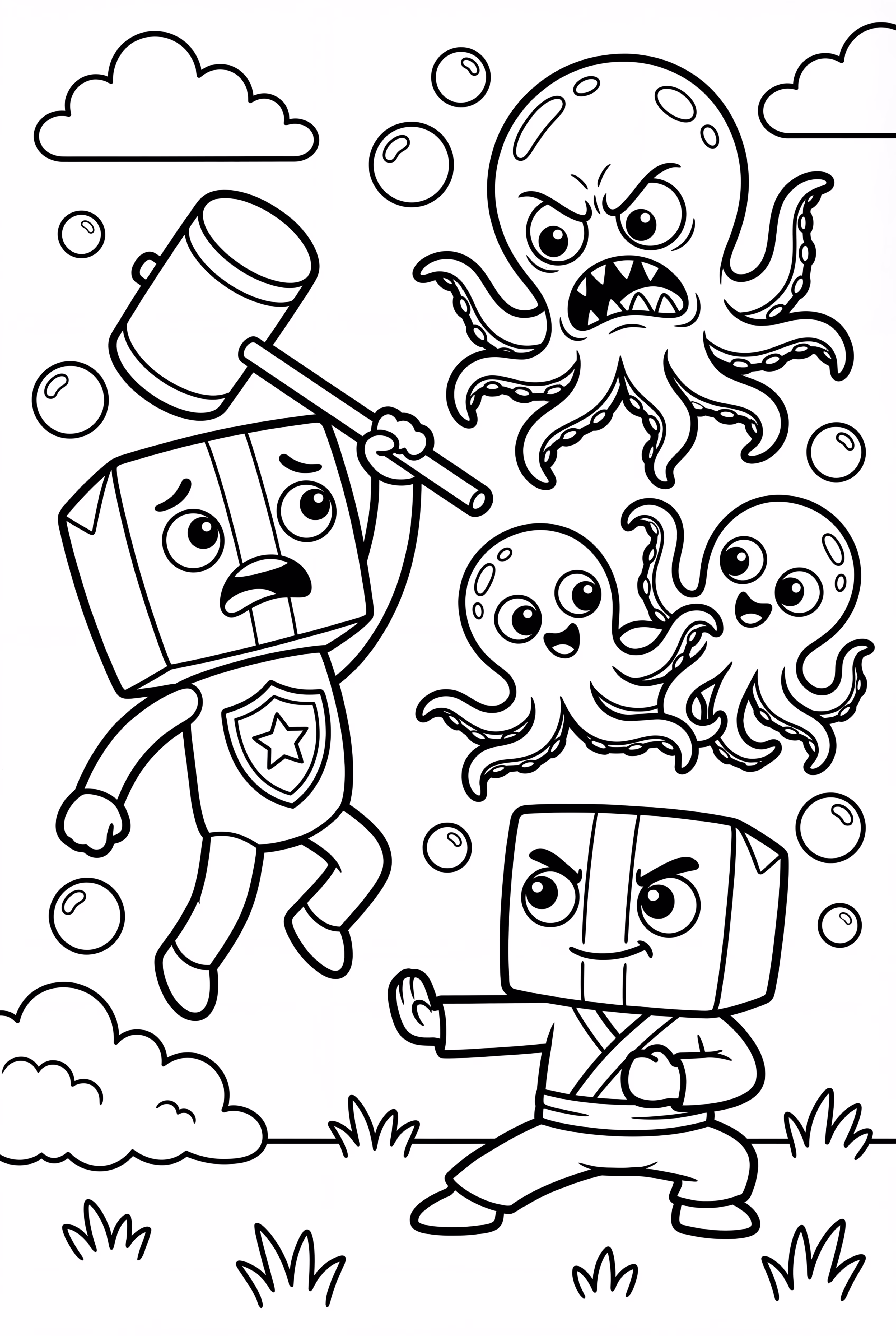 Lankybox 거품 괴물과의 전투