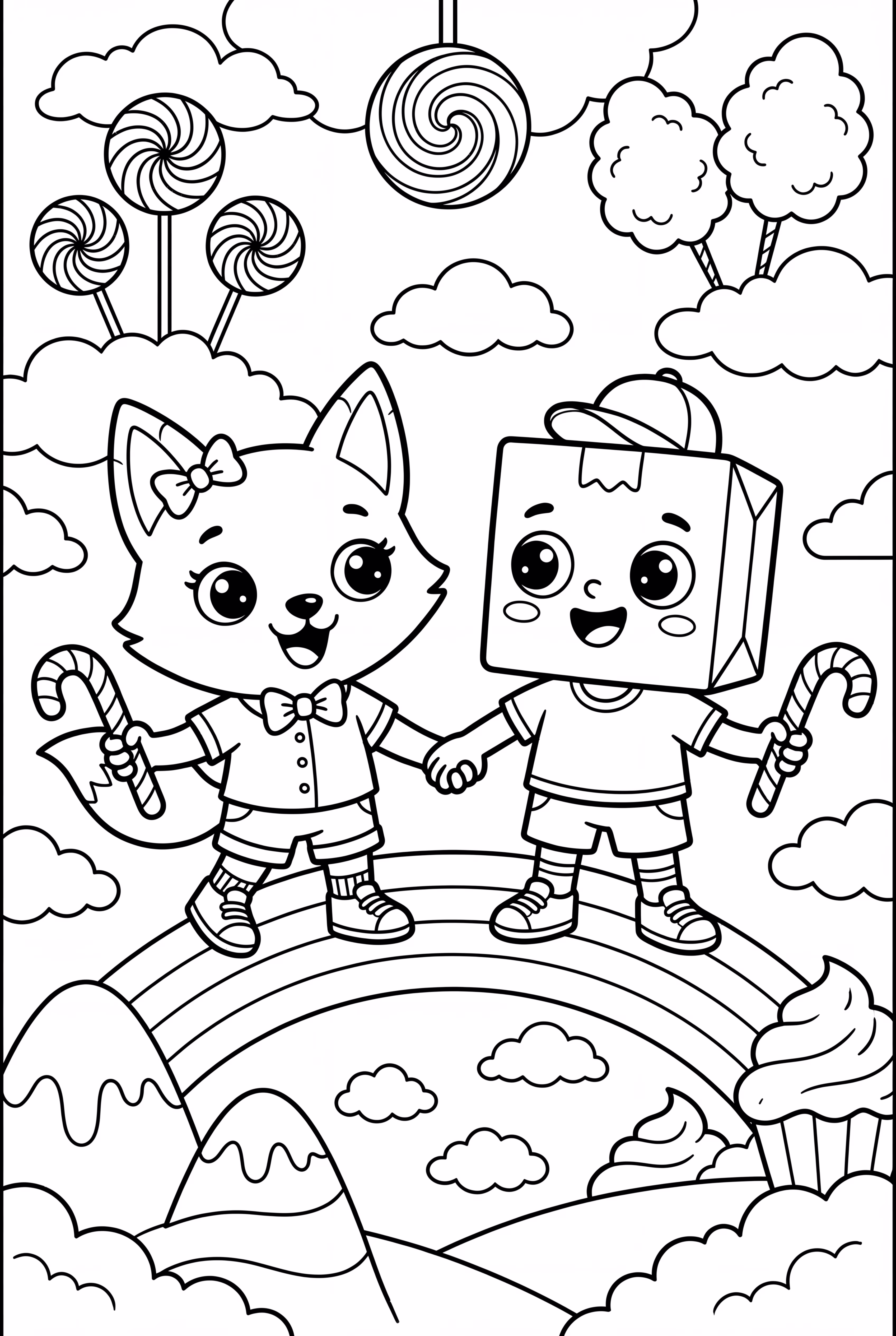 Lankybox Characters in Candy Cloud Sky