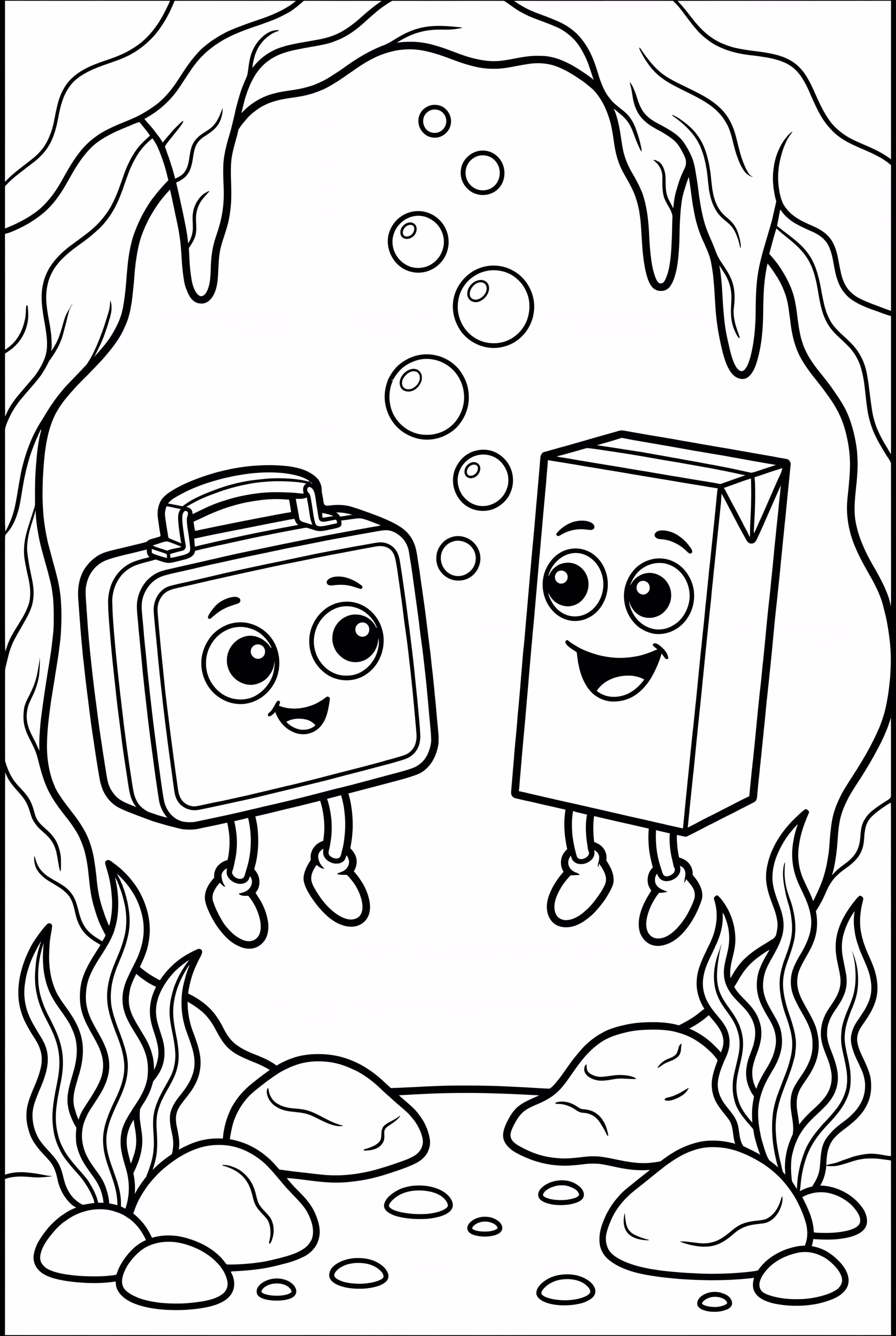 Lankybox Characters in Underwater Cave