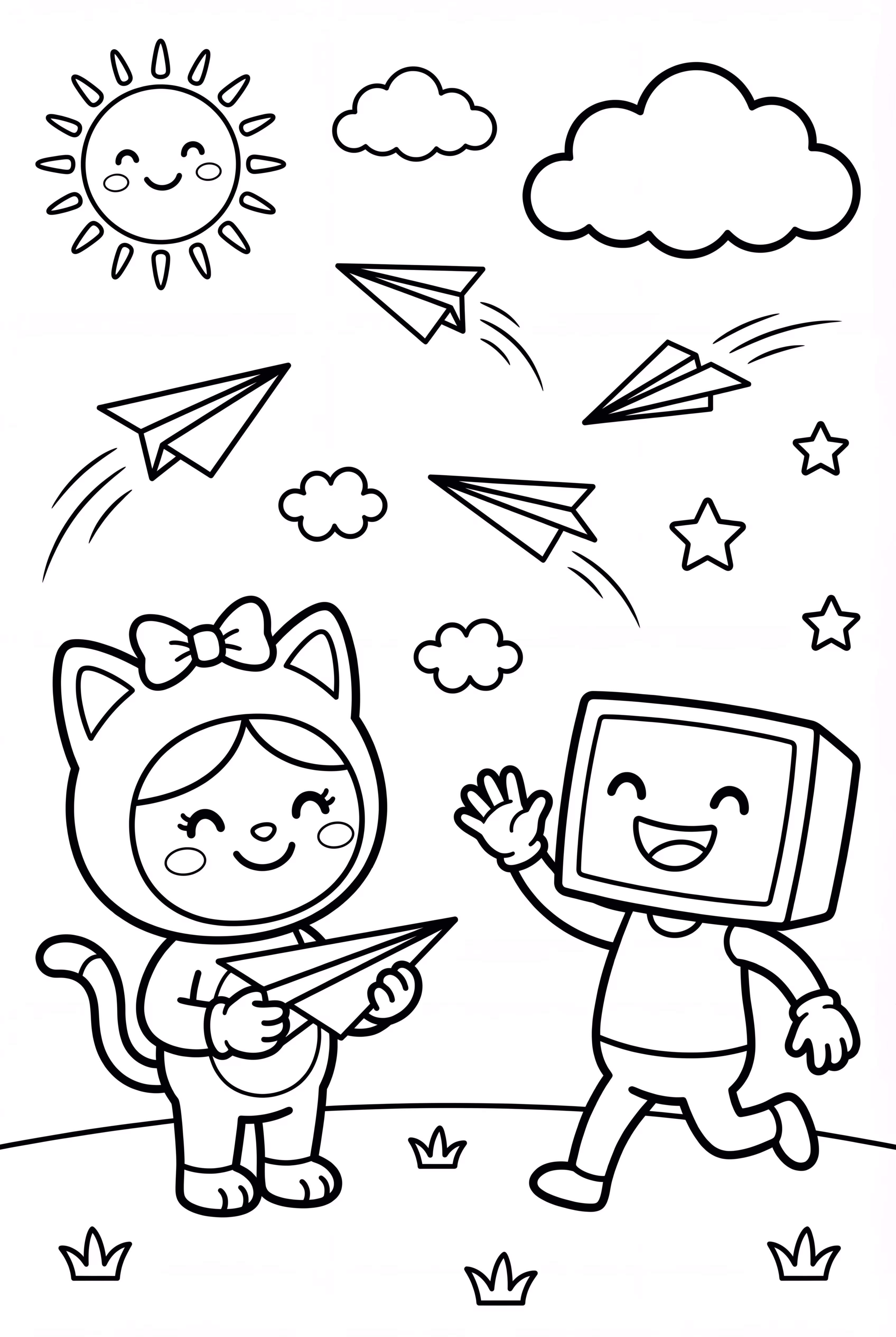 Lankybox团队飞纸飞机