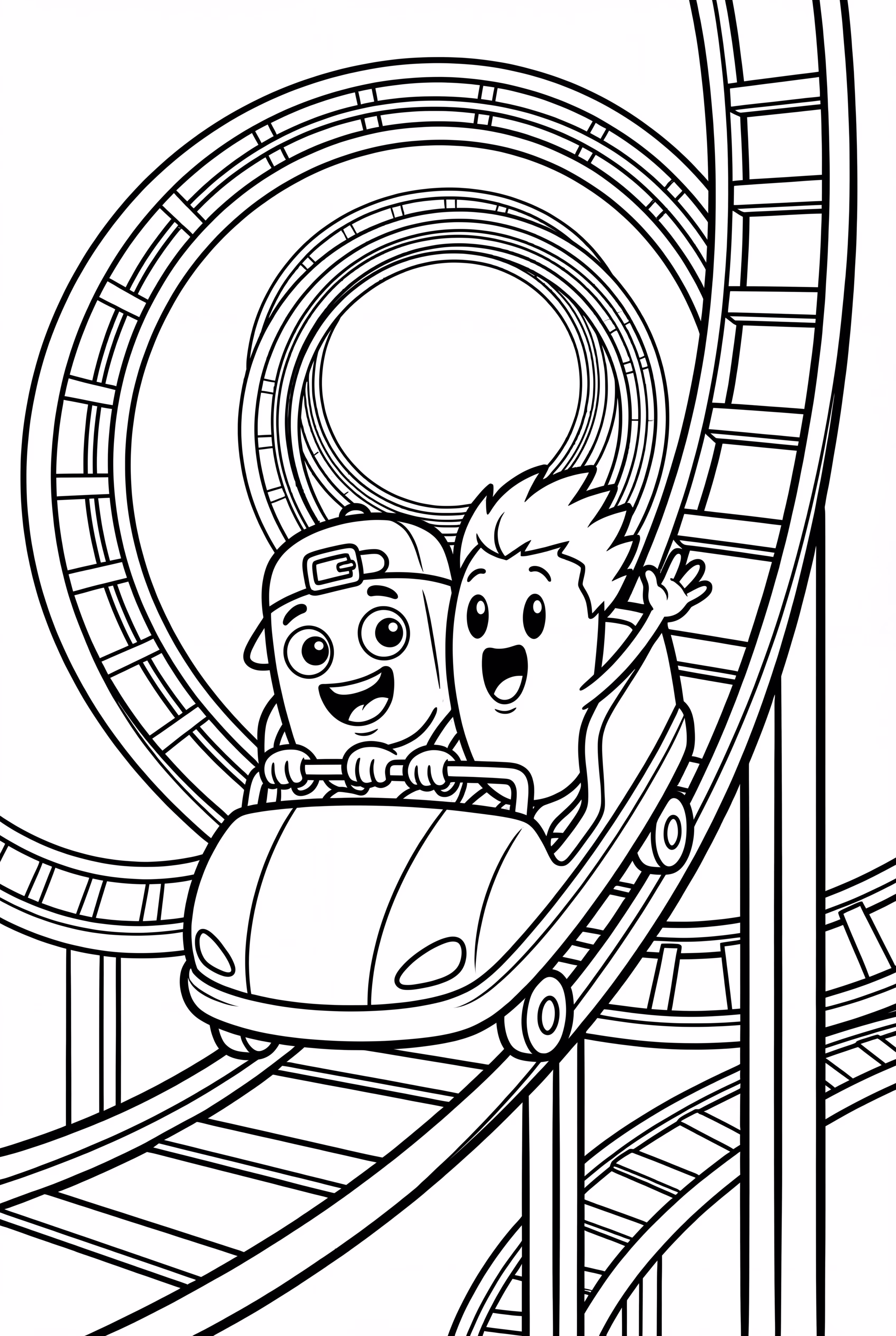 Lankybox Duo Riding Rollercoaster Loops